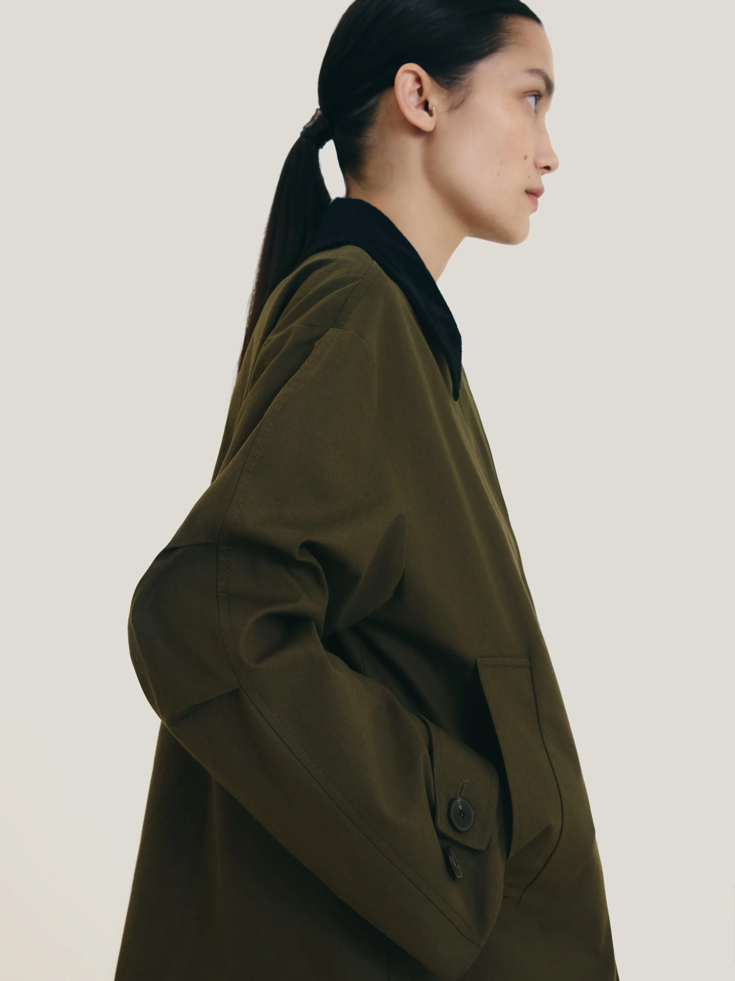 British Millerain Cotton Jacket | Green sold by Jigsaw product image thumbnail 2