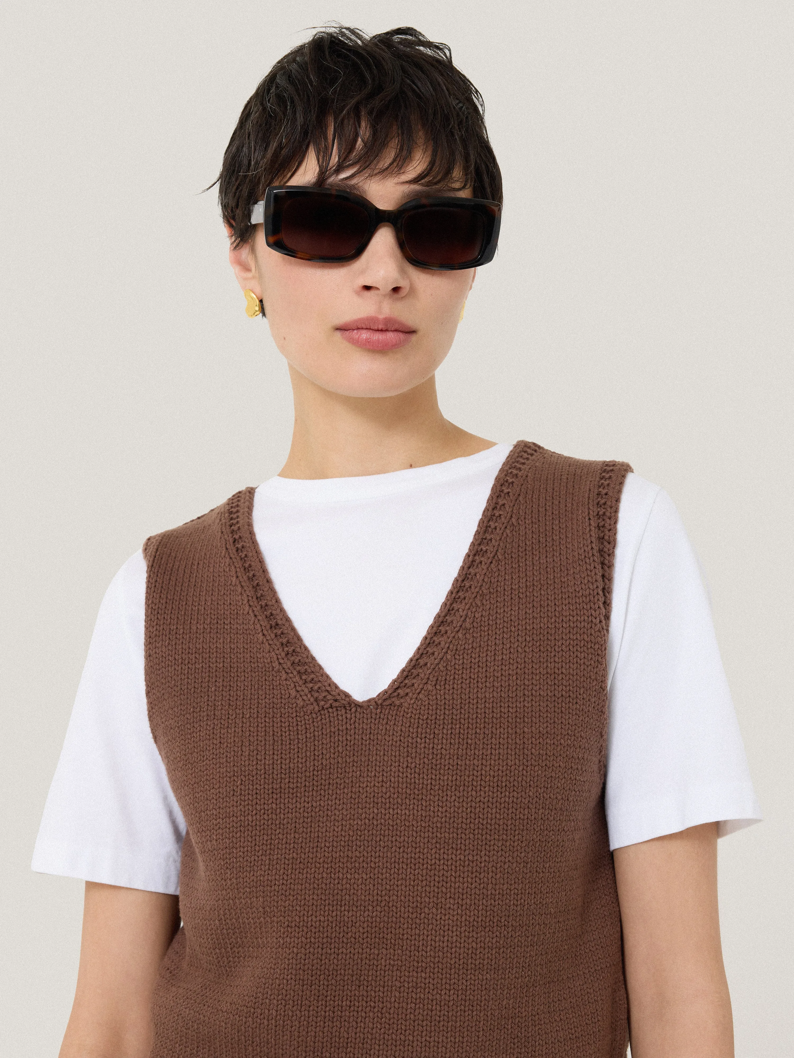 Bolton Rectangle Sunglasses | Tortoiseshell sold by Jigsaw product image thumbnail 4