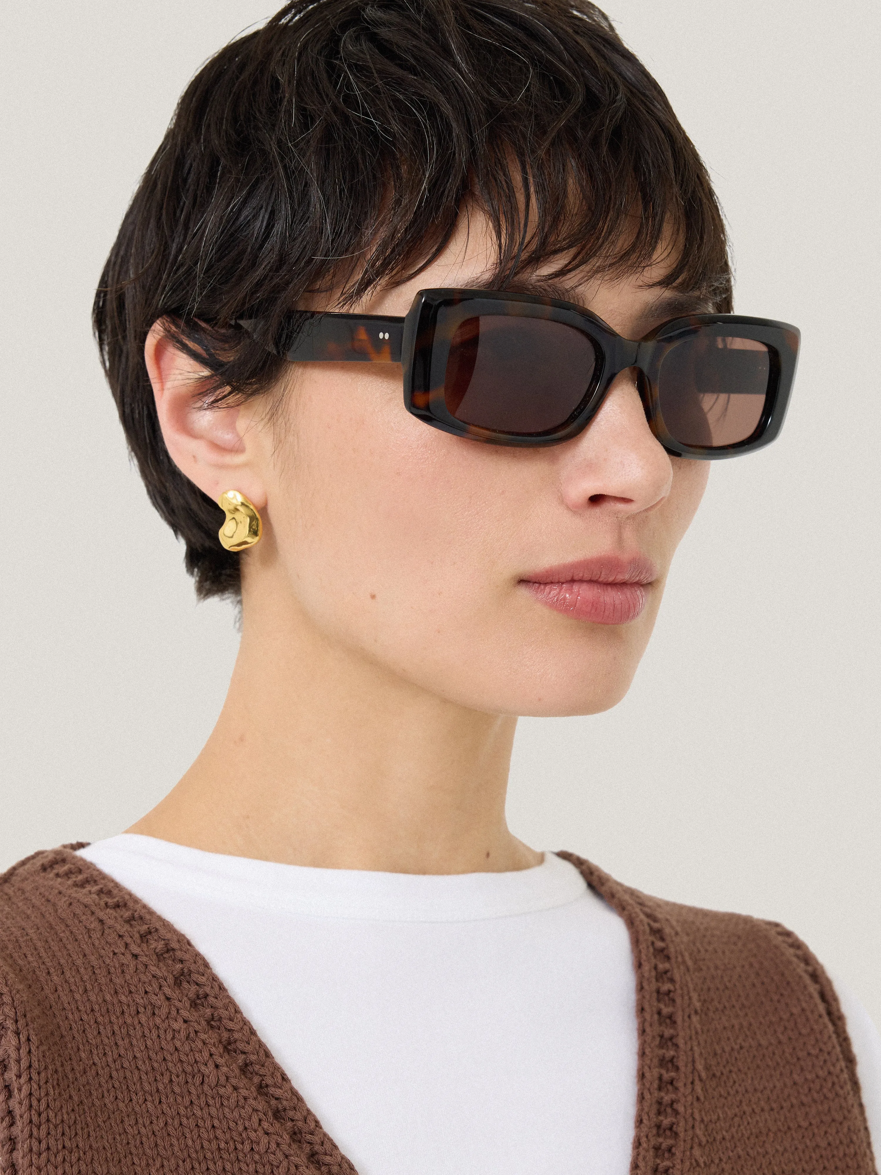 Bolton Rectangle Sunglasses | Tortoiseshell sold by Jigsaw product image thumbnail 5