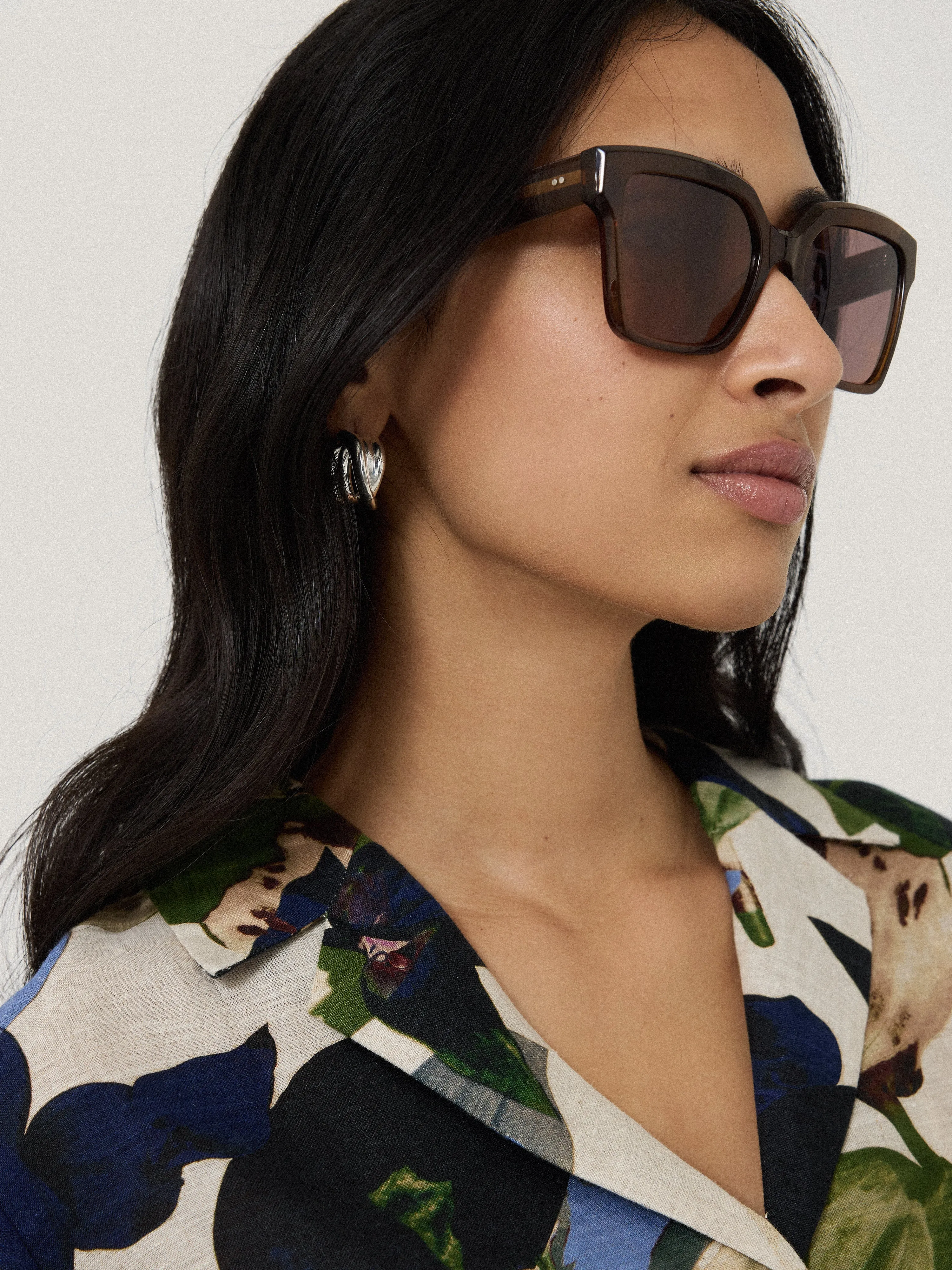 Maldon D-frame Sunglasses | Chocolate sold by Jigsaw product image thumbnail 4