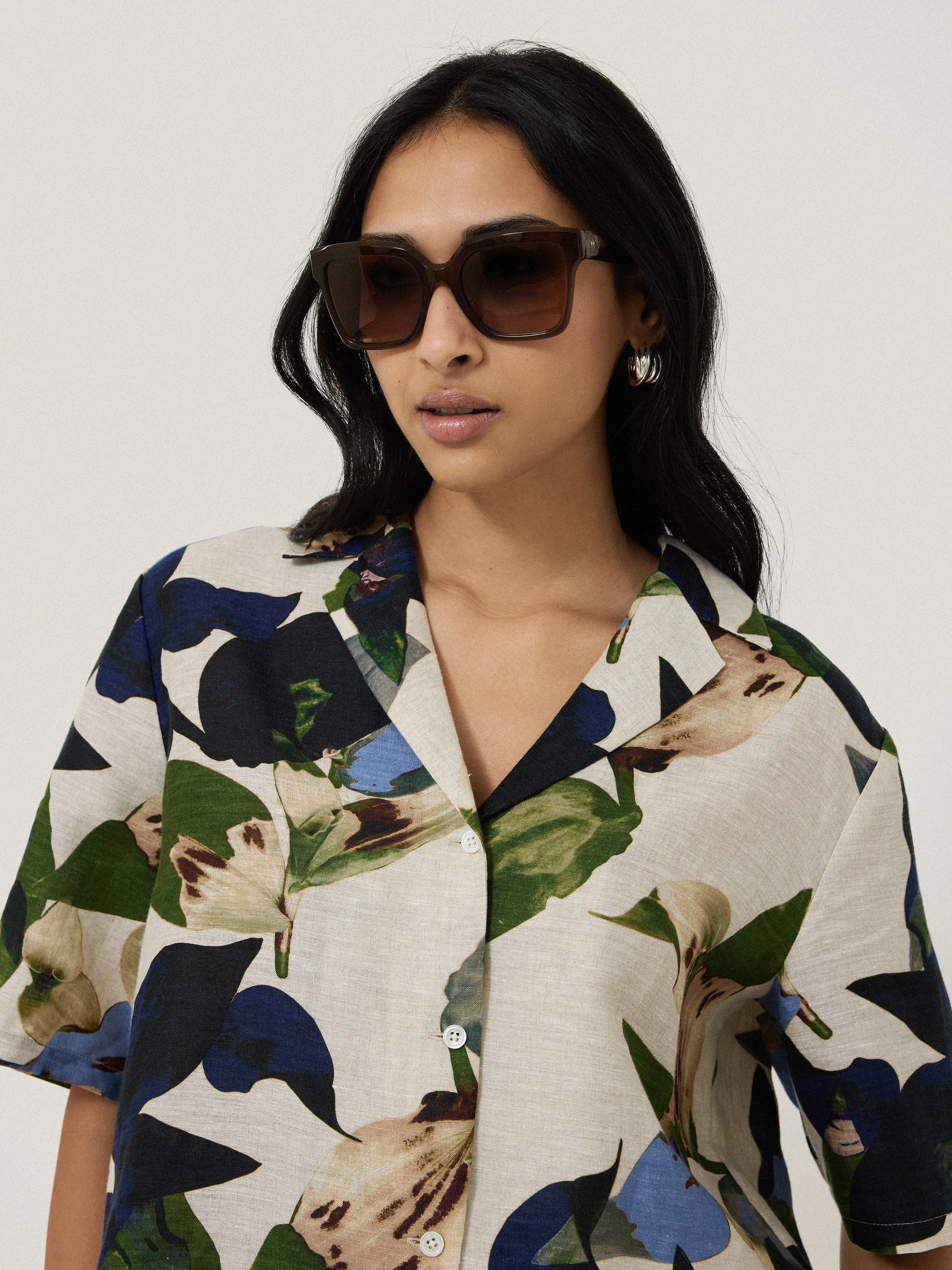 Maldon D-frame Sunglasses | Chocolate sold by Jigsaw product image thumbnail 2