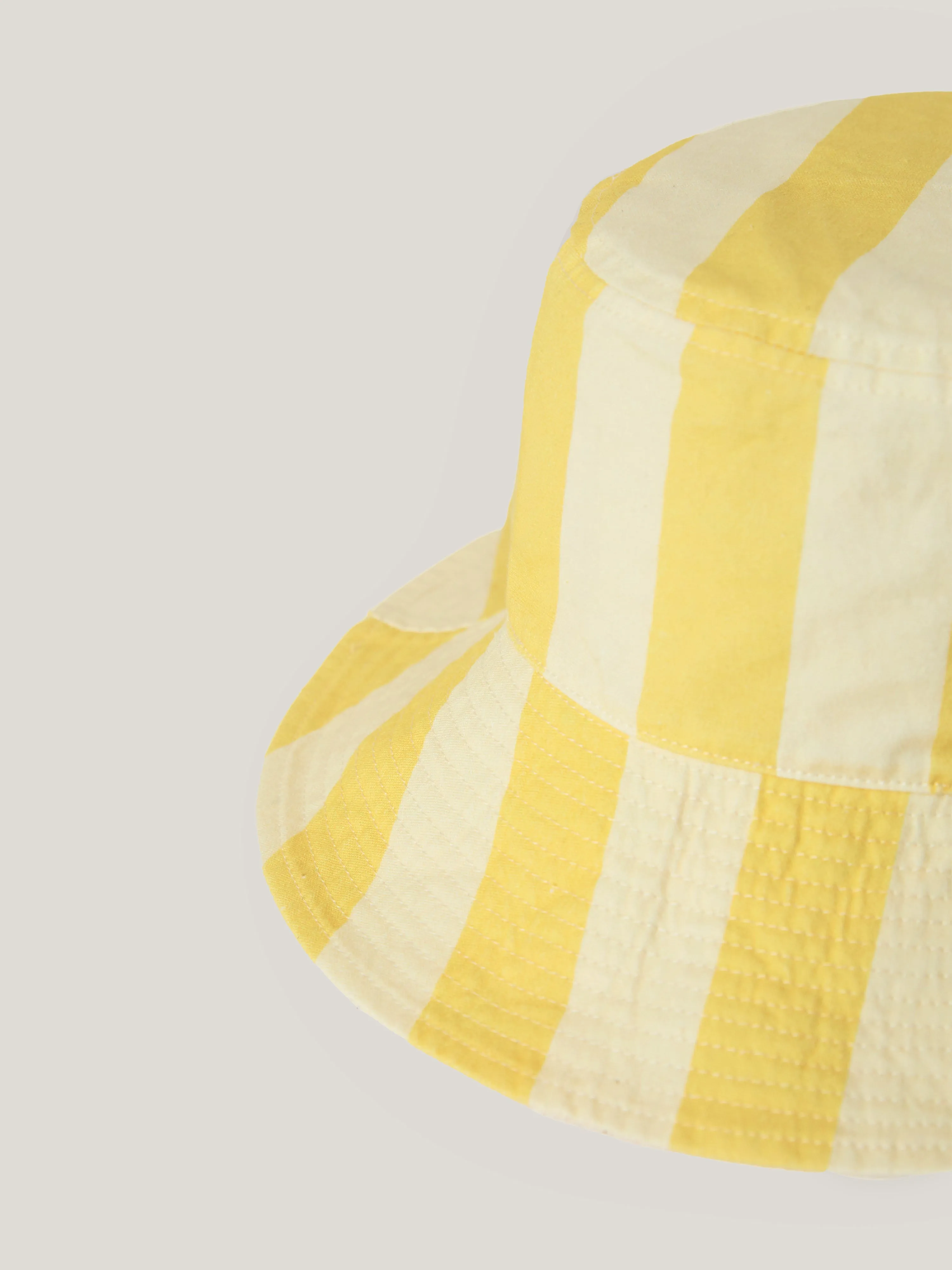 Reversible Cotton Stripe Bucket Hat | Yellow sold by Jigsaw product image thumbnail 3