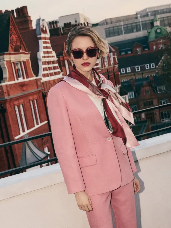 Future Botanic Silk Scarf | Red sold by Jigsaw