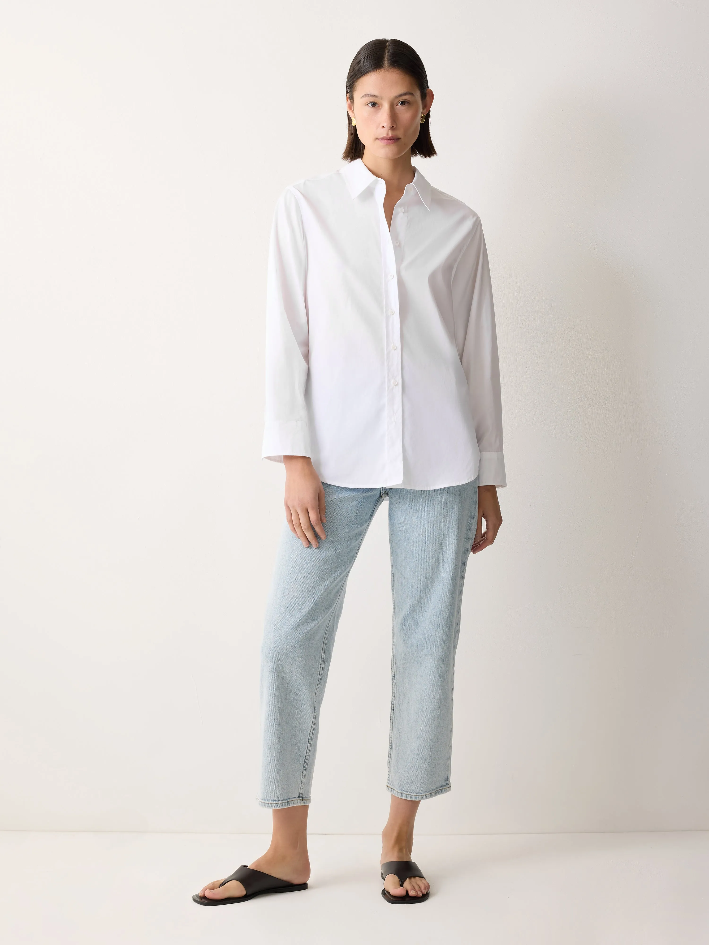 Cotton Poplin Shirt | White sold by Jigsaw product image thumbnail 3