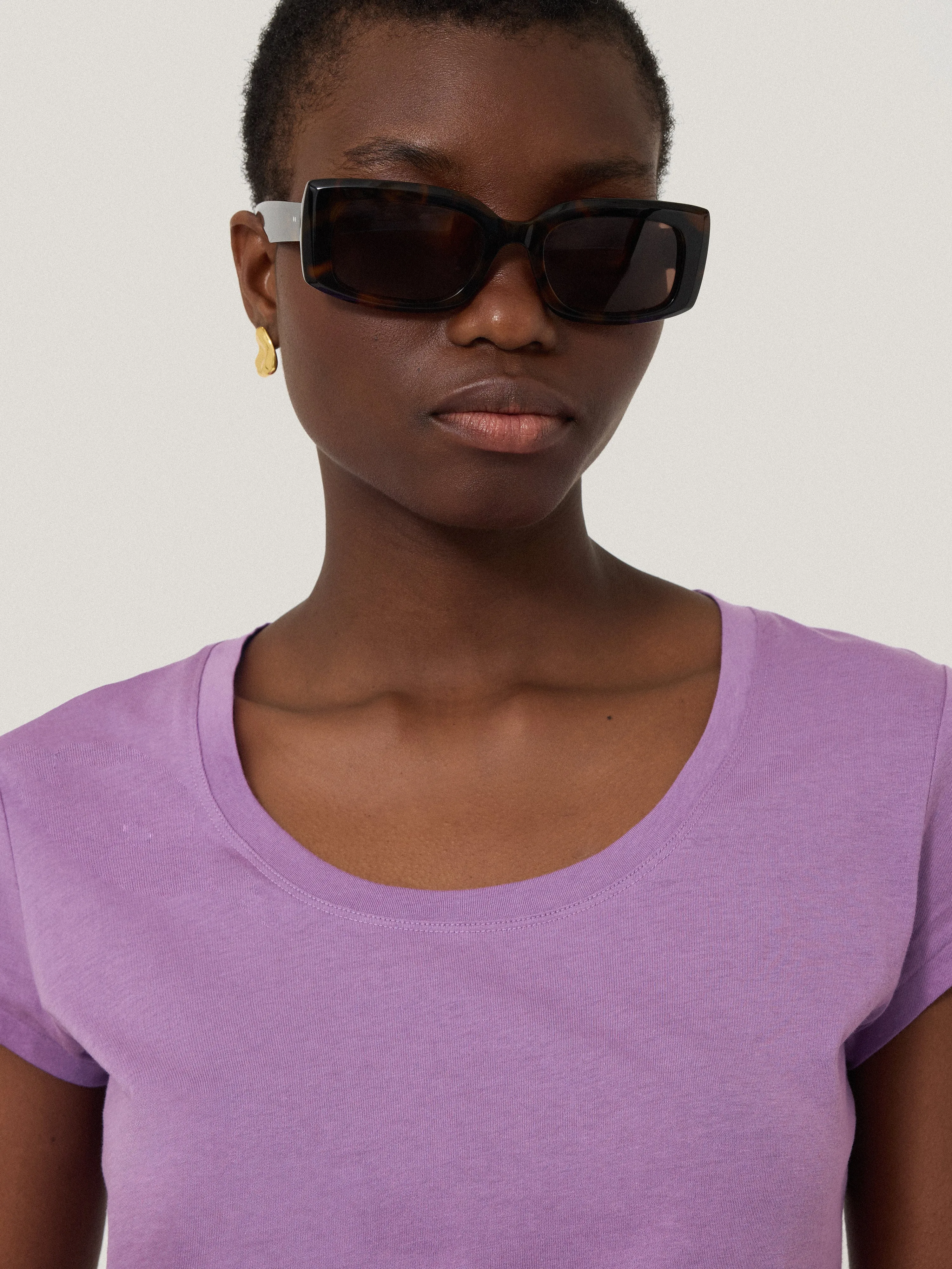 Supima Cotton Scoop Neck Tee | Tiger Orchid sold by Jigsaw product image thumbnail 2