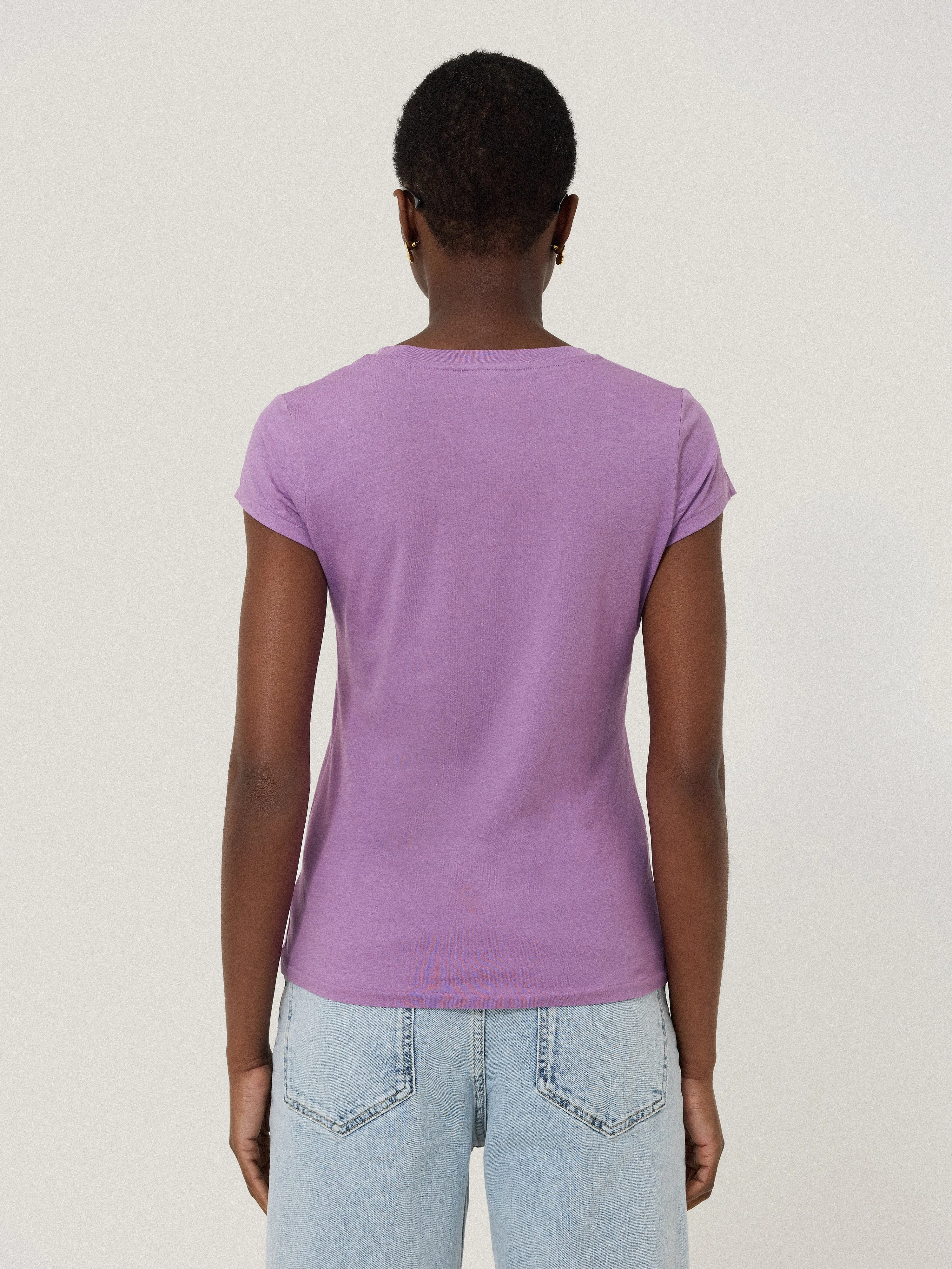 Supima Cotton Scoop Neck Tee | Tiger Orchid sold by Jigsaw product image thumbnail 3