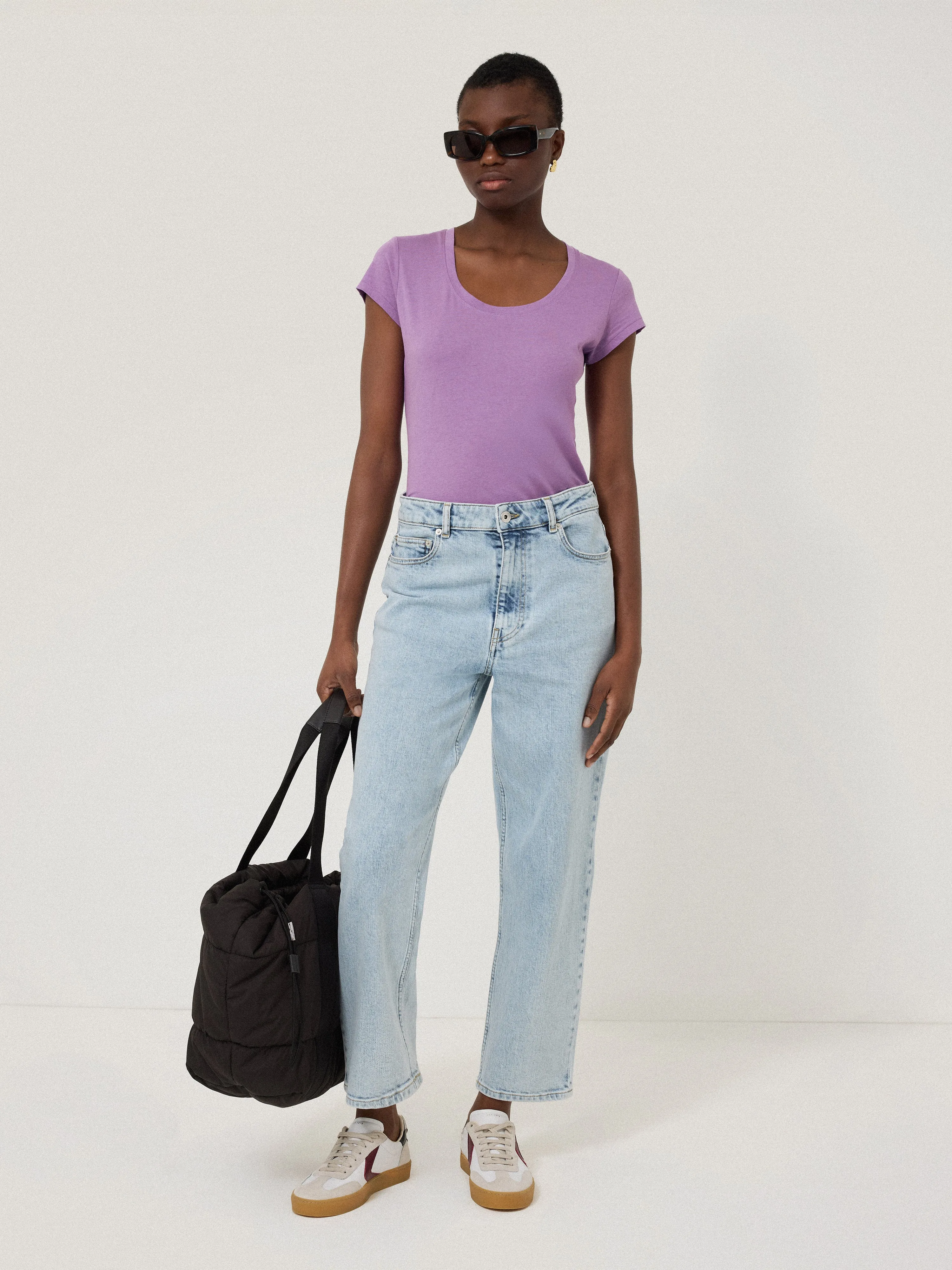 Supima Cotton Scoop Neck Tee | Tiger Orchid sold by Jigsaw product image thumbnail 4