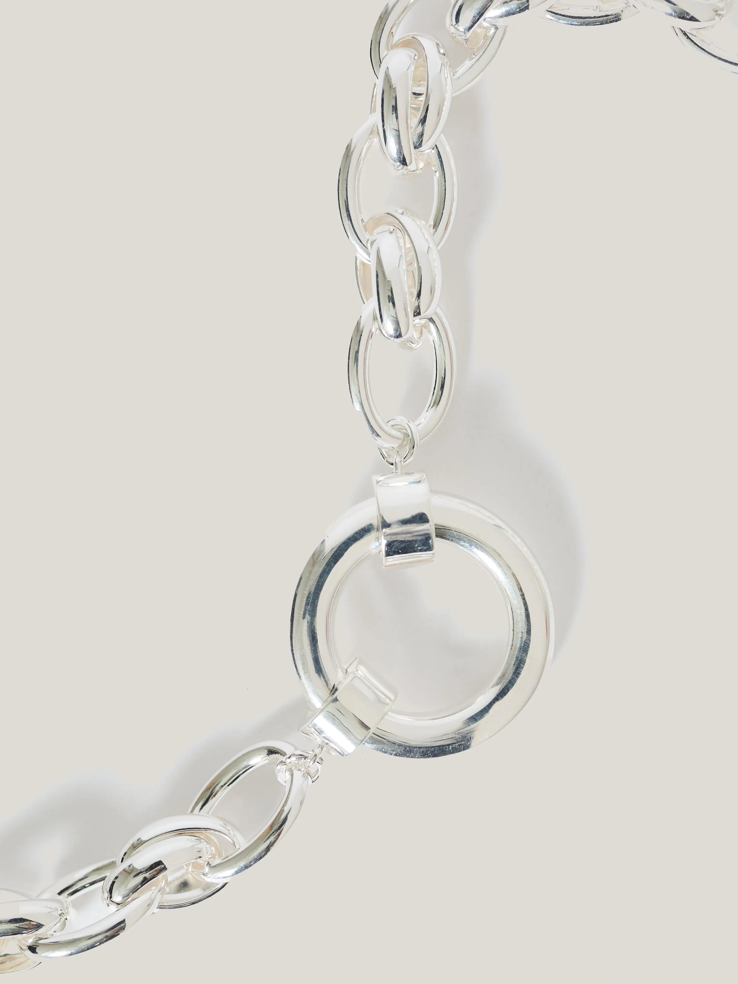 Round Link Chain Necklace | Silver sold by Jigsaw product image thumbnail 2