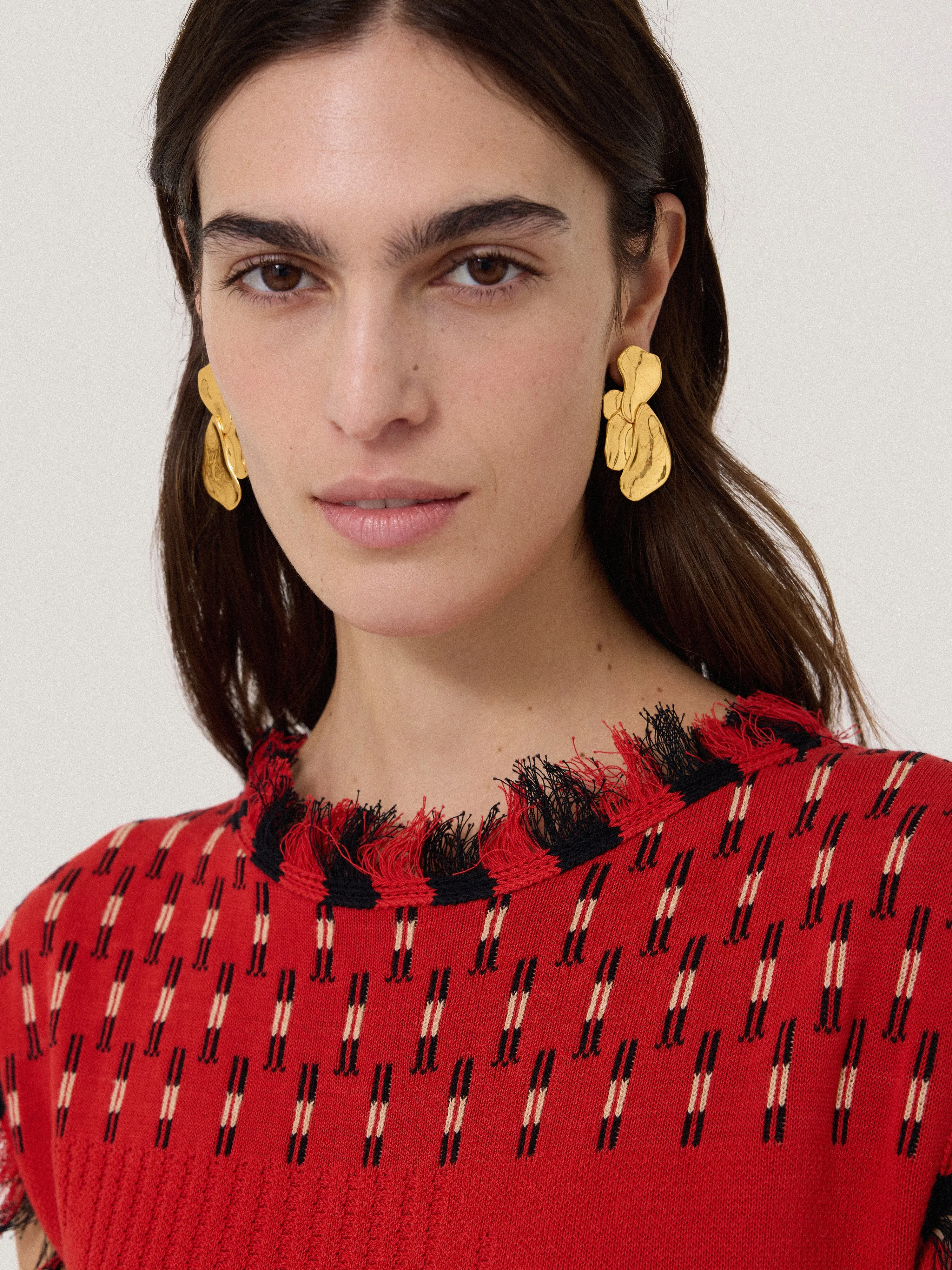 Deconstructed Petals Earring | Gold sold by Jigsaw product image thumbnail 2