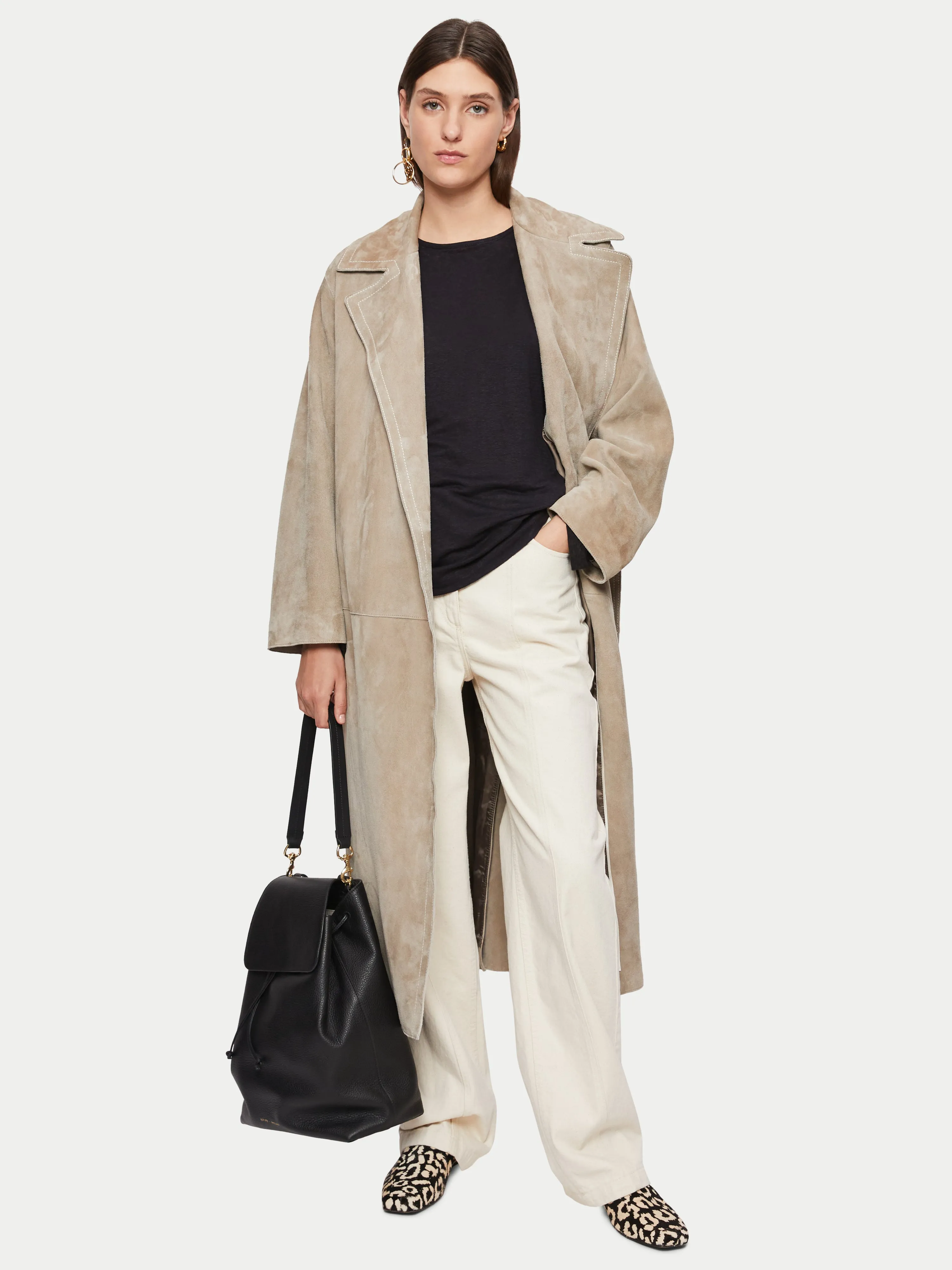 Linen Long Sleeve Crew Tee | Black sold by Jigsaw product image thumbnail 2