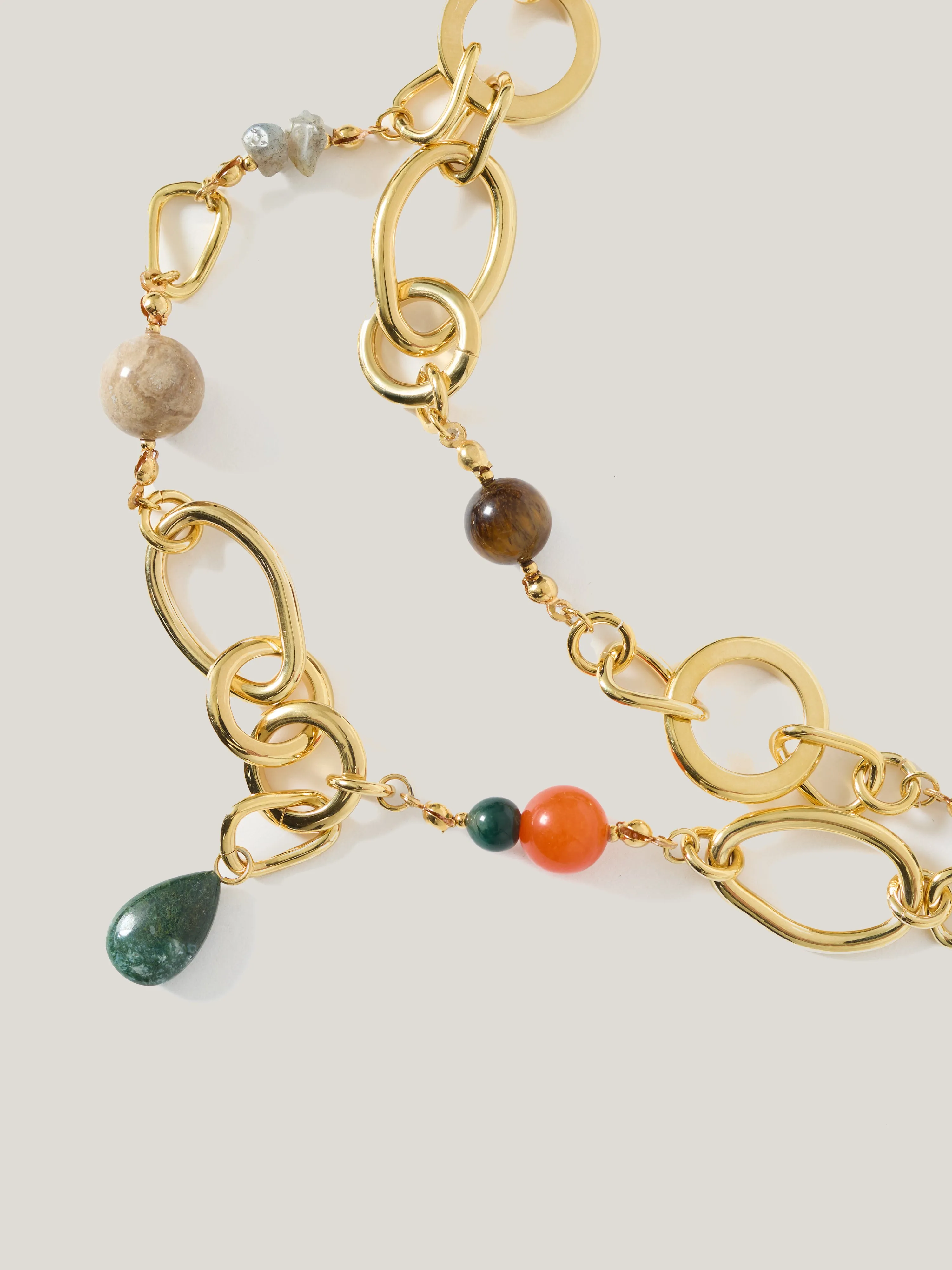 Mixed Loop Double Necklace | Gold sold by Jigsaw