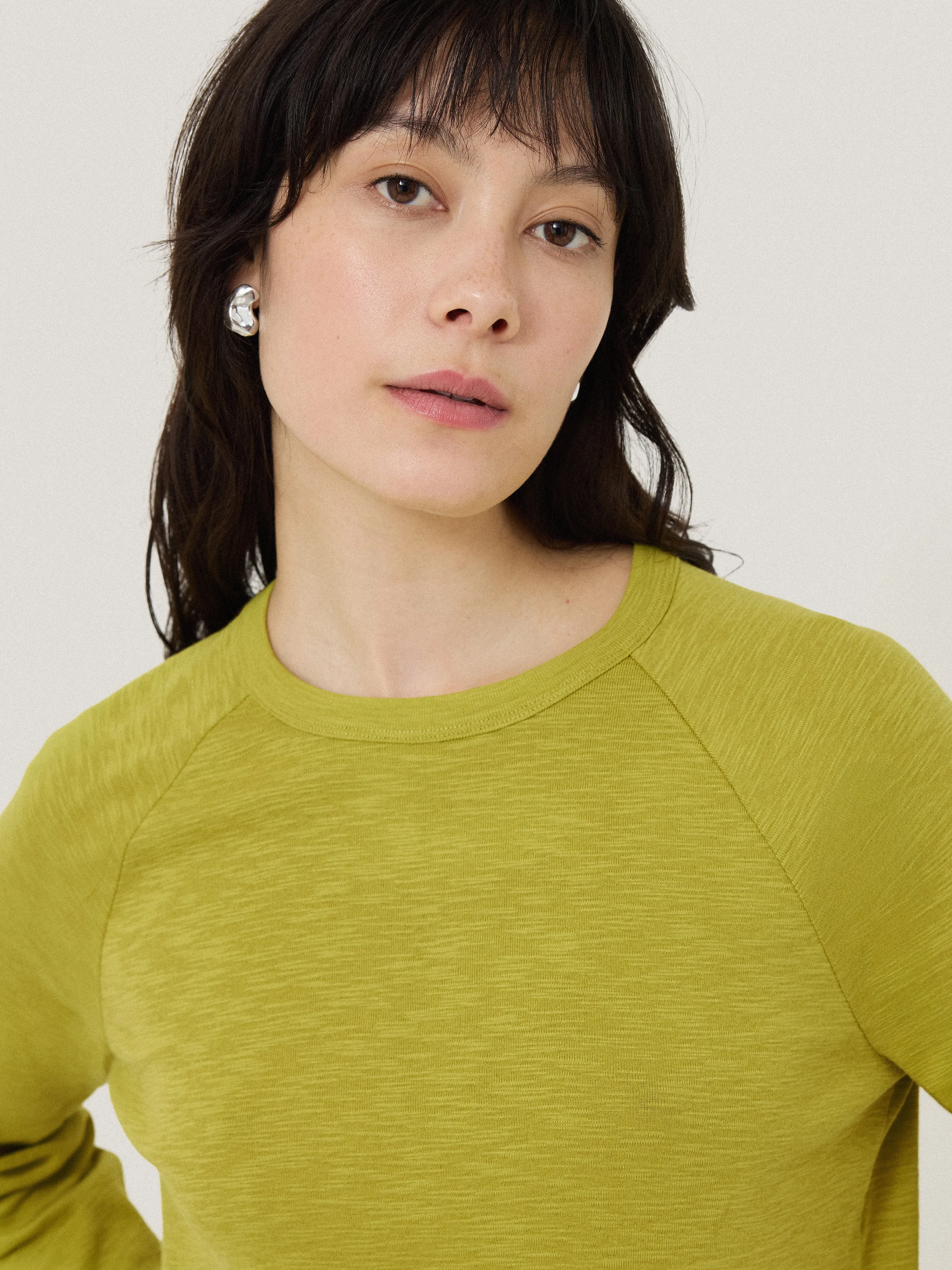 Cotton Luxe Raglan Tee | Key Lime sold by Jigsaw product image thumbnail 4