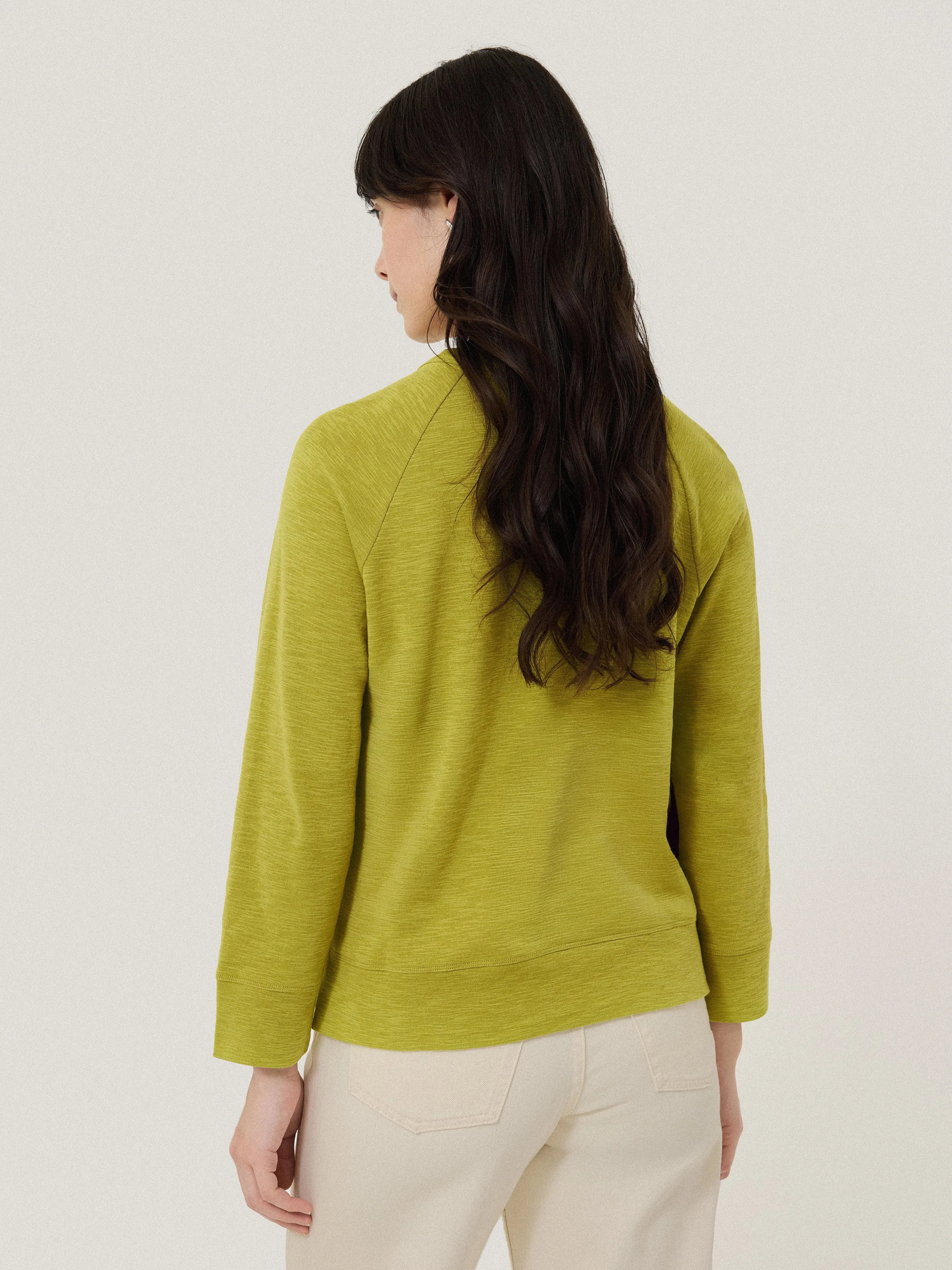 Cotton Luxe Raglan Tee | Key Lime sold by Jigsaw product image thumbnail 3