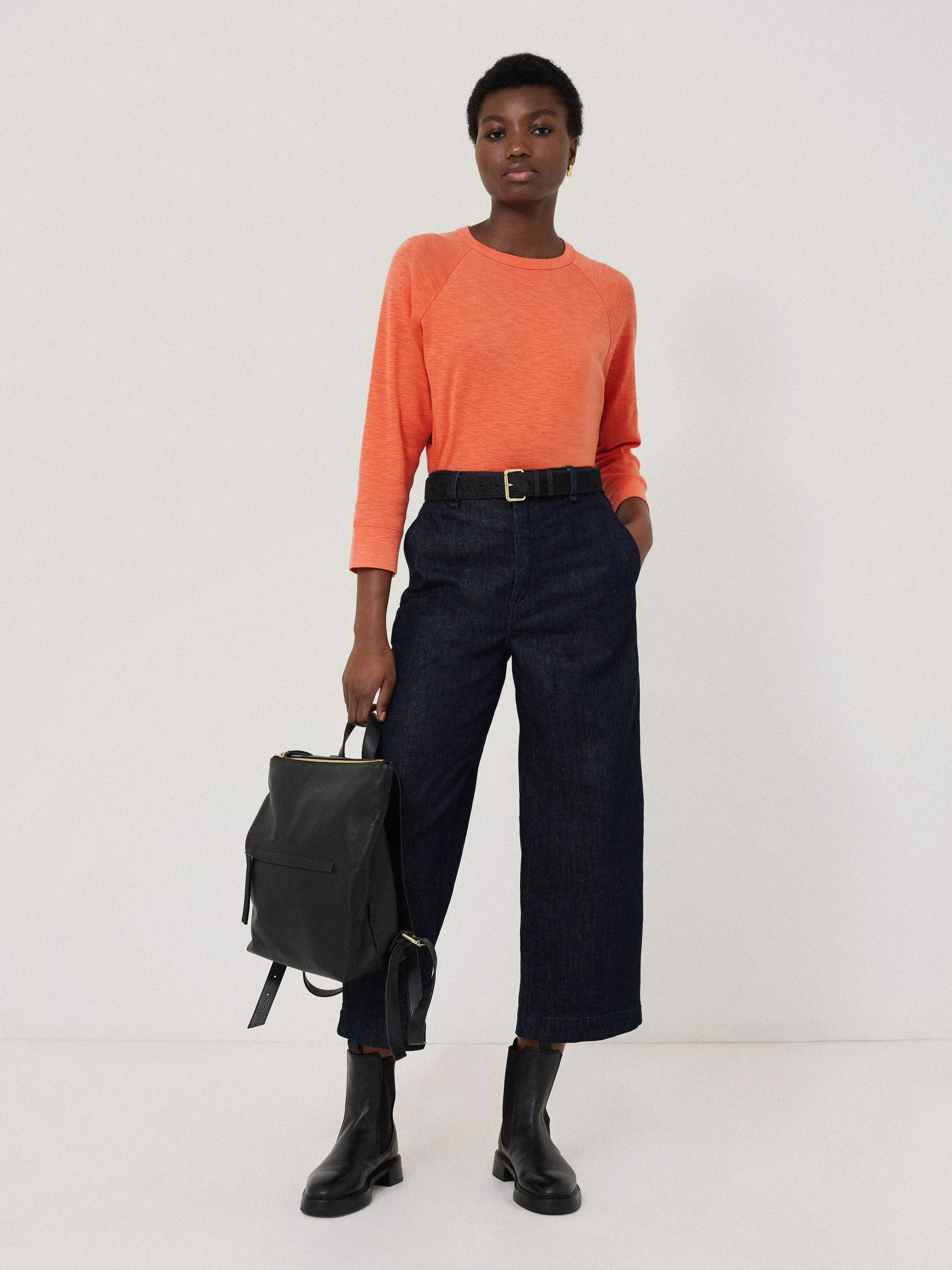 Cotton Luxe Raglan Tee | Orange sold by Jigsaw product image thumbnail 3