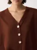 Sheer Linen Blend Cardigan | Brown sold by Jigsaw