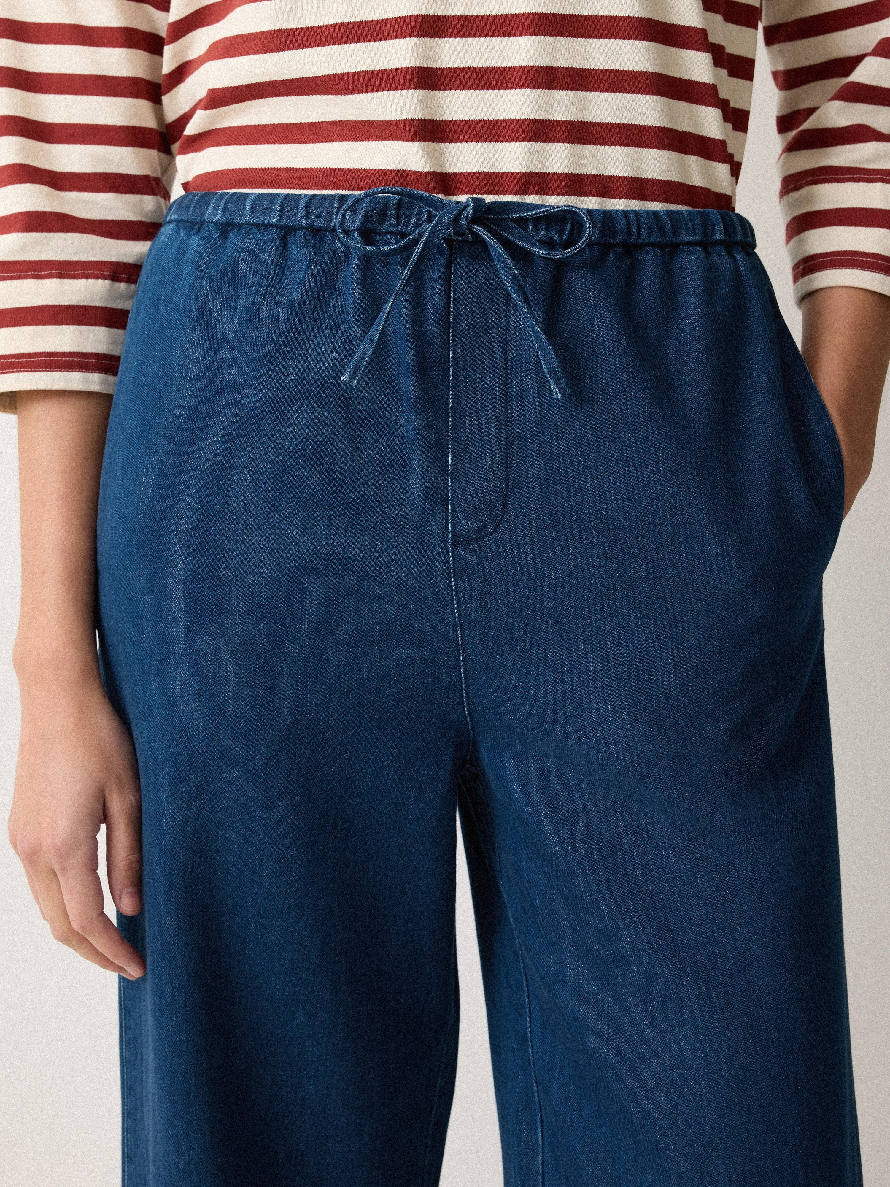 Denim Lyocell Relaxed Trouser | Indigo sold by Jigsaw product image thumbnail 2