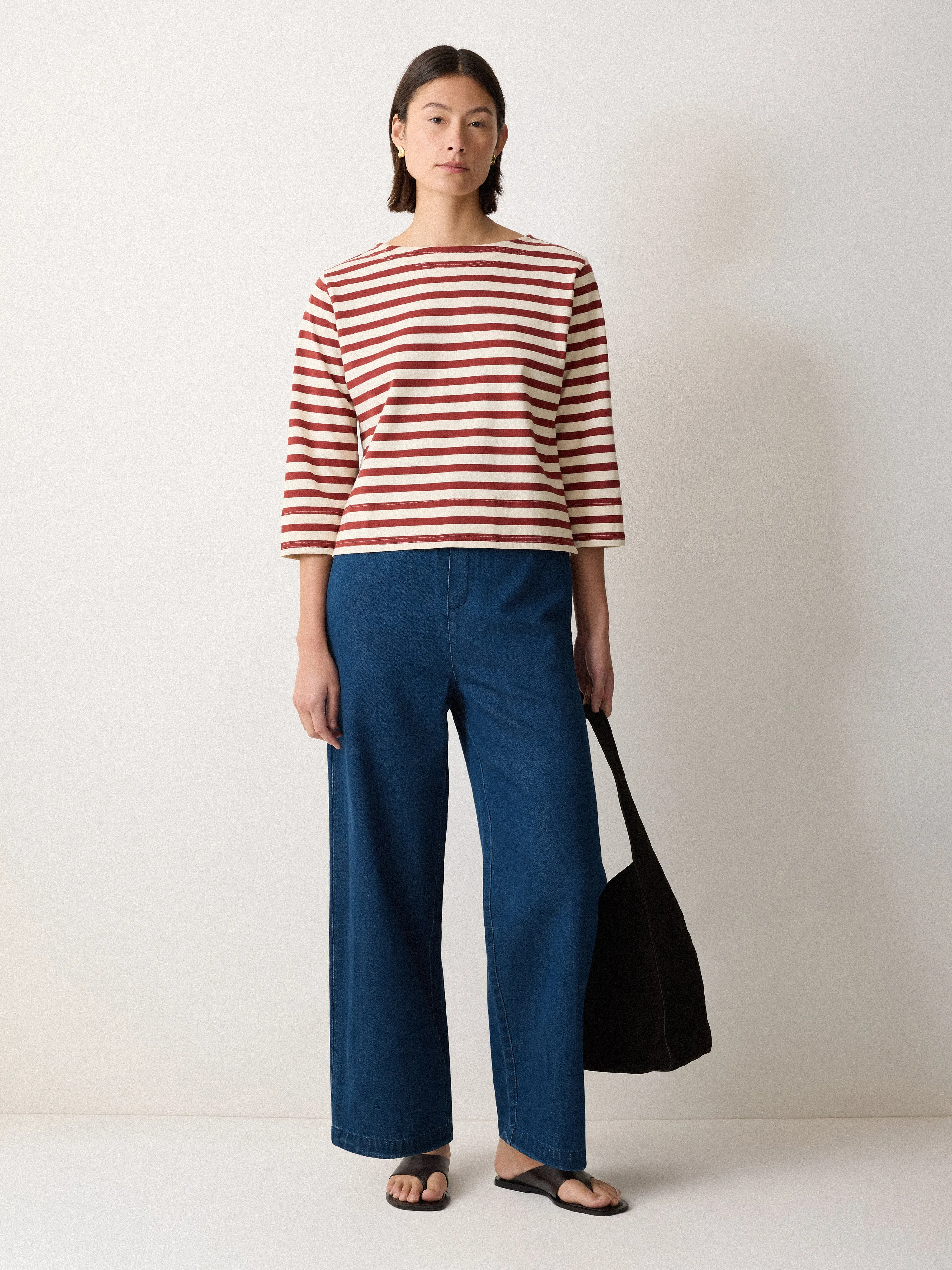 Denim Lyocell Relaxed Trouser | Indigo sold by Jigsaw