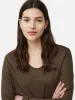 Linen Eden Long Sleeve Tee | Khaki sold by Jigsaw