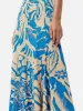 Strokes Floral Jacquard Skirt | Dark Blue sold by Jigsaw