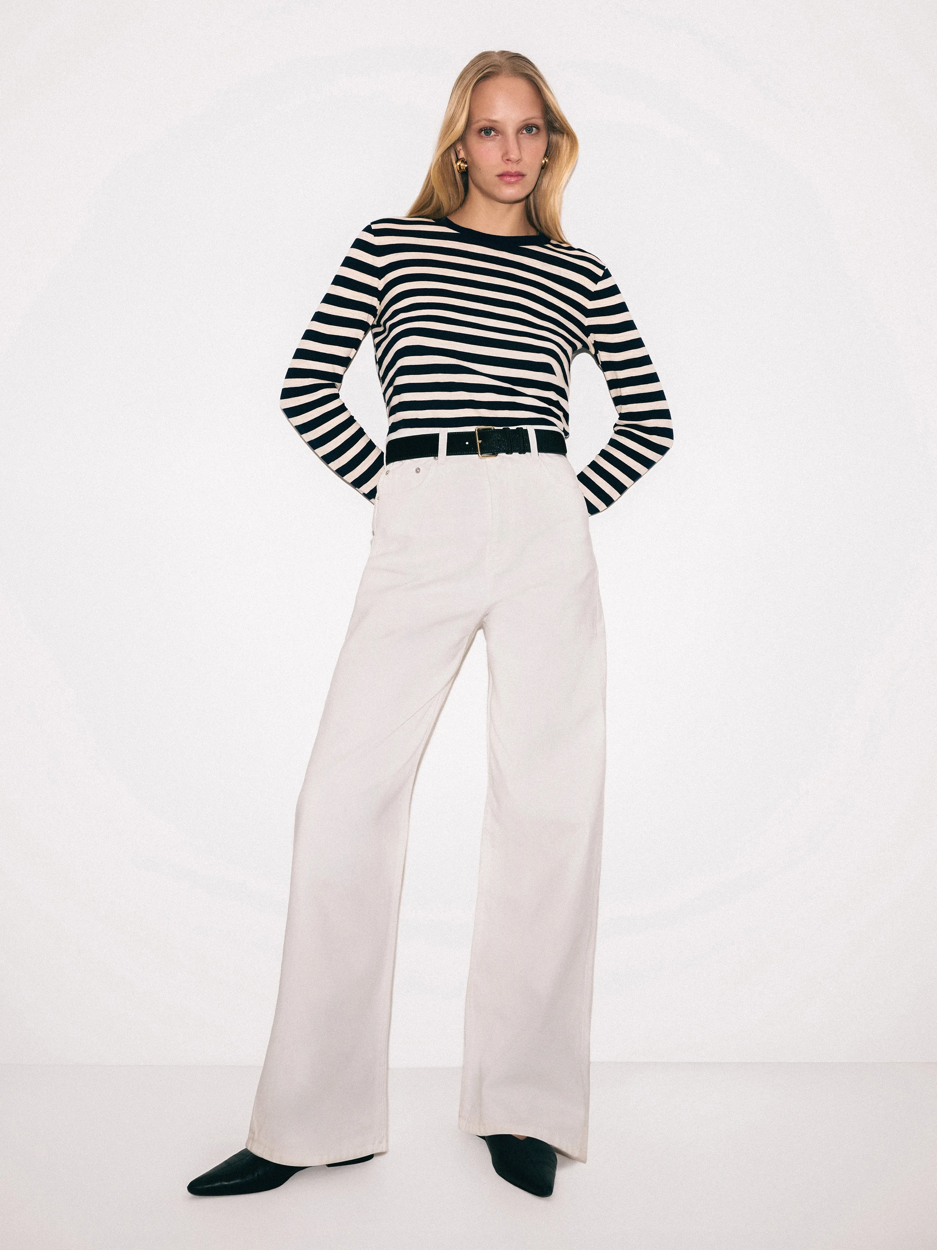 Lucia High Waisted Jean | White sold by Jigsaw