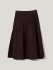 Cotton Poplin Volume Skirt | Oxblood sold by Jigsaw