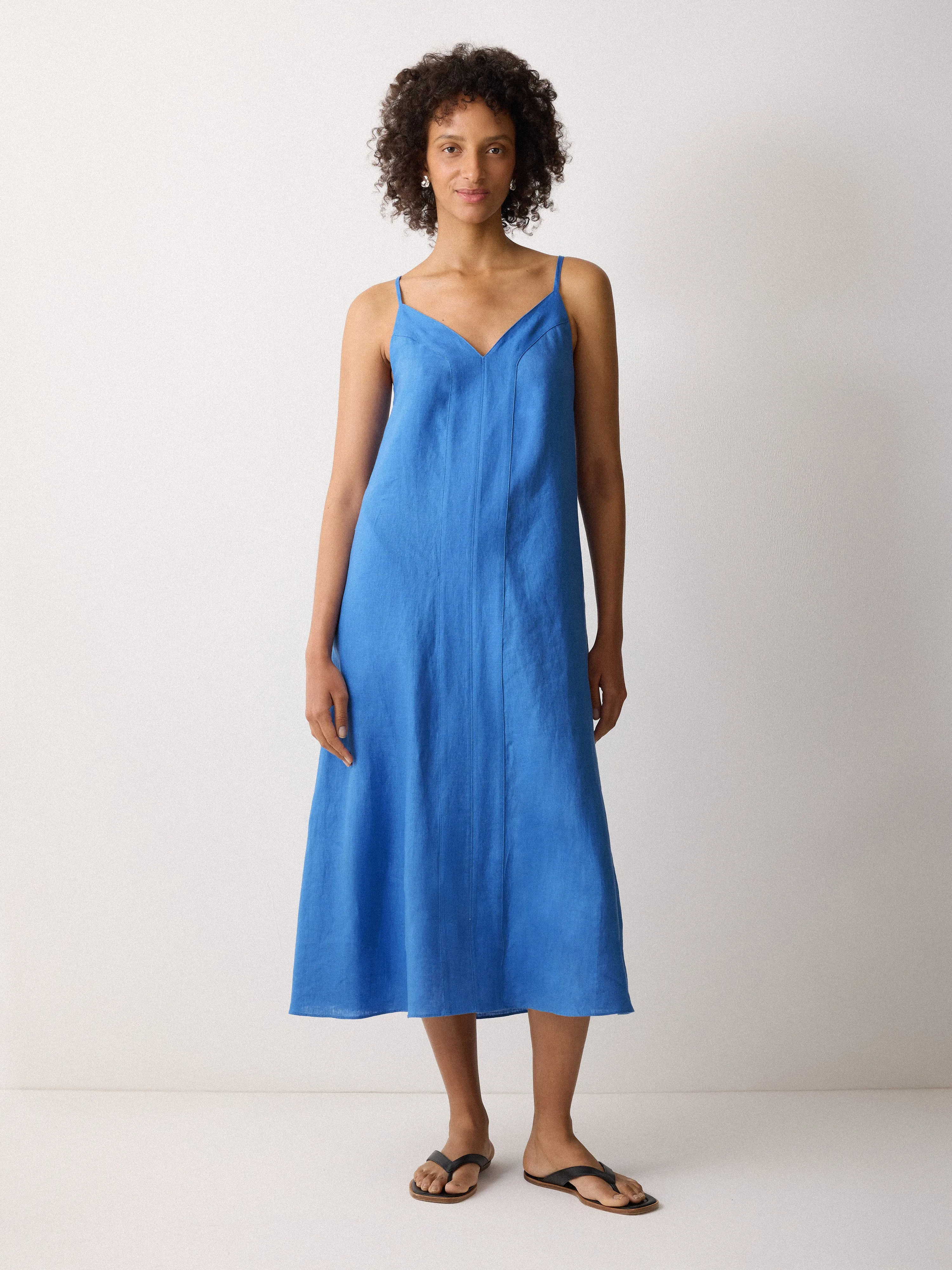 Linen Beach Sundress | Blue sold by Jigsaw product image thumbnail 4