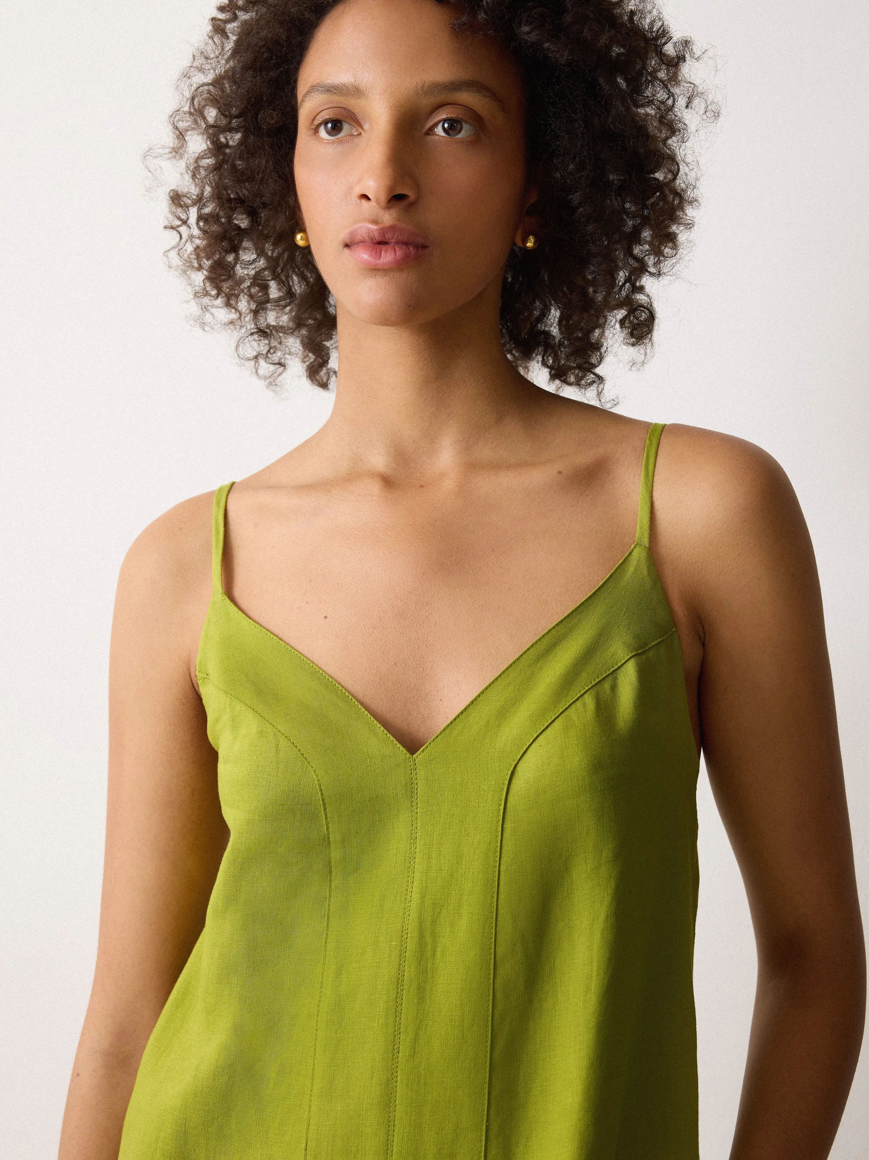 Linen Beach Sundress | Green sold by Jigsaw product image thumbnail 2