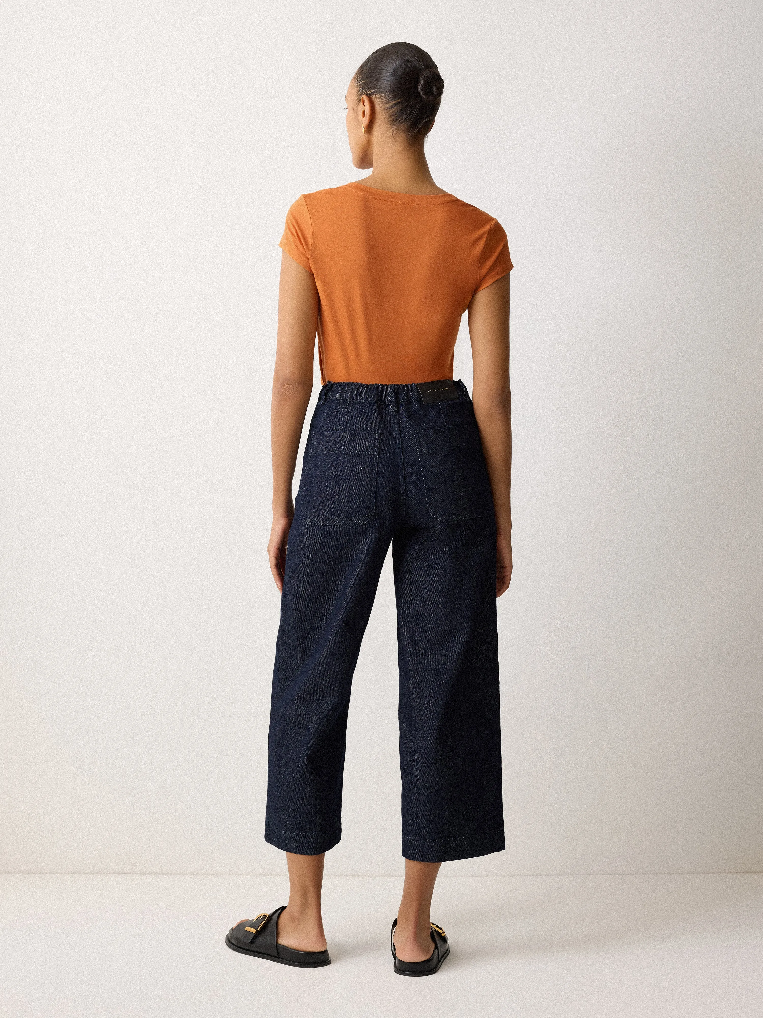 Supima Cotton Scoop Neck Tee | Orange Shimmer sold by Jigsaw product image thumbnail 4