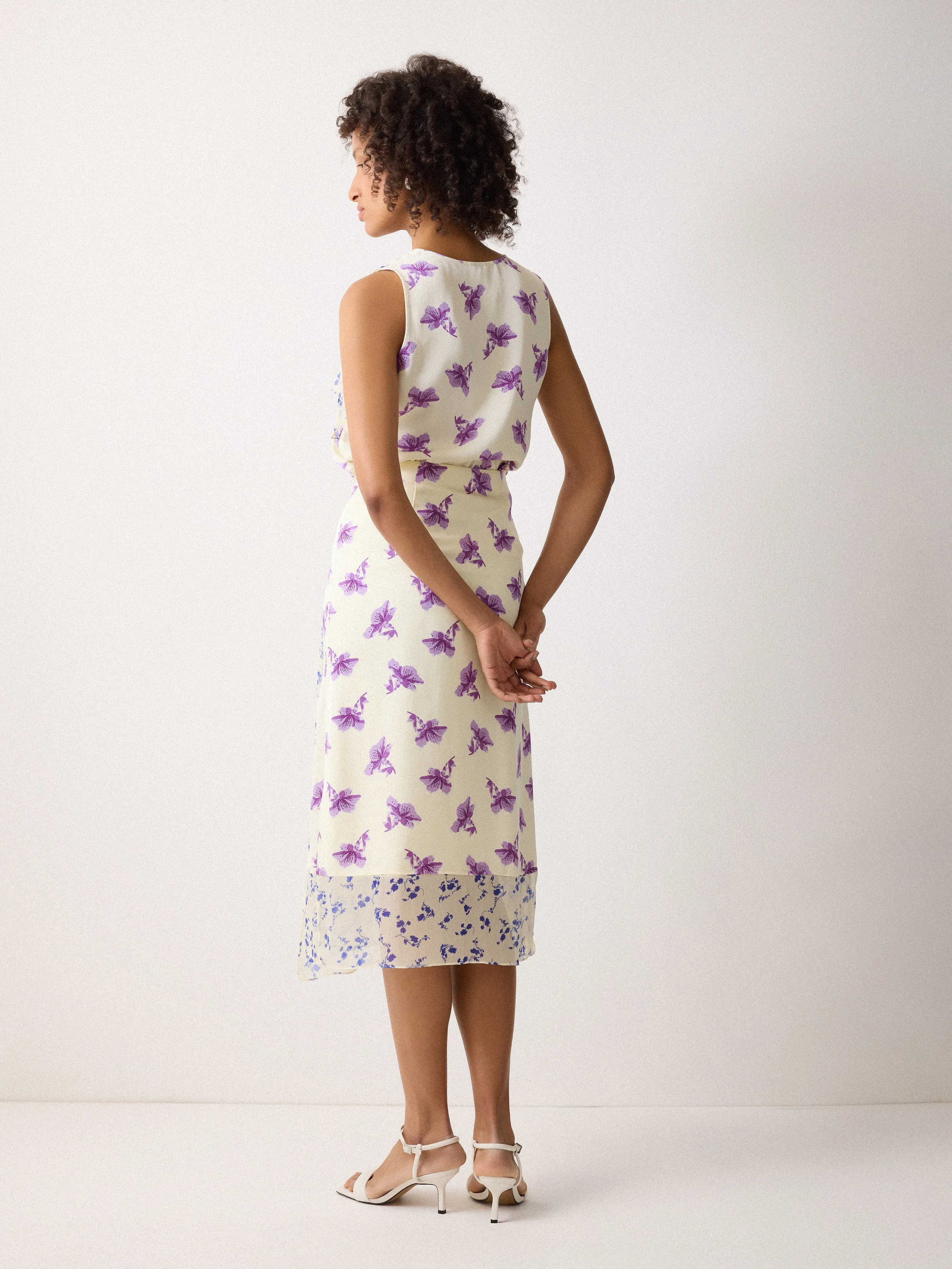 Lily Silk Trim Drape Top | Purple sold by Jigsaw product image thumbnail 4