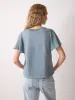 Gauze Sleeve Jersey Top | Blue sold by Jigsaw