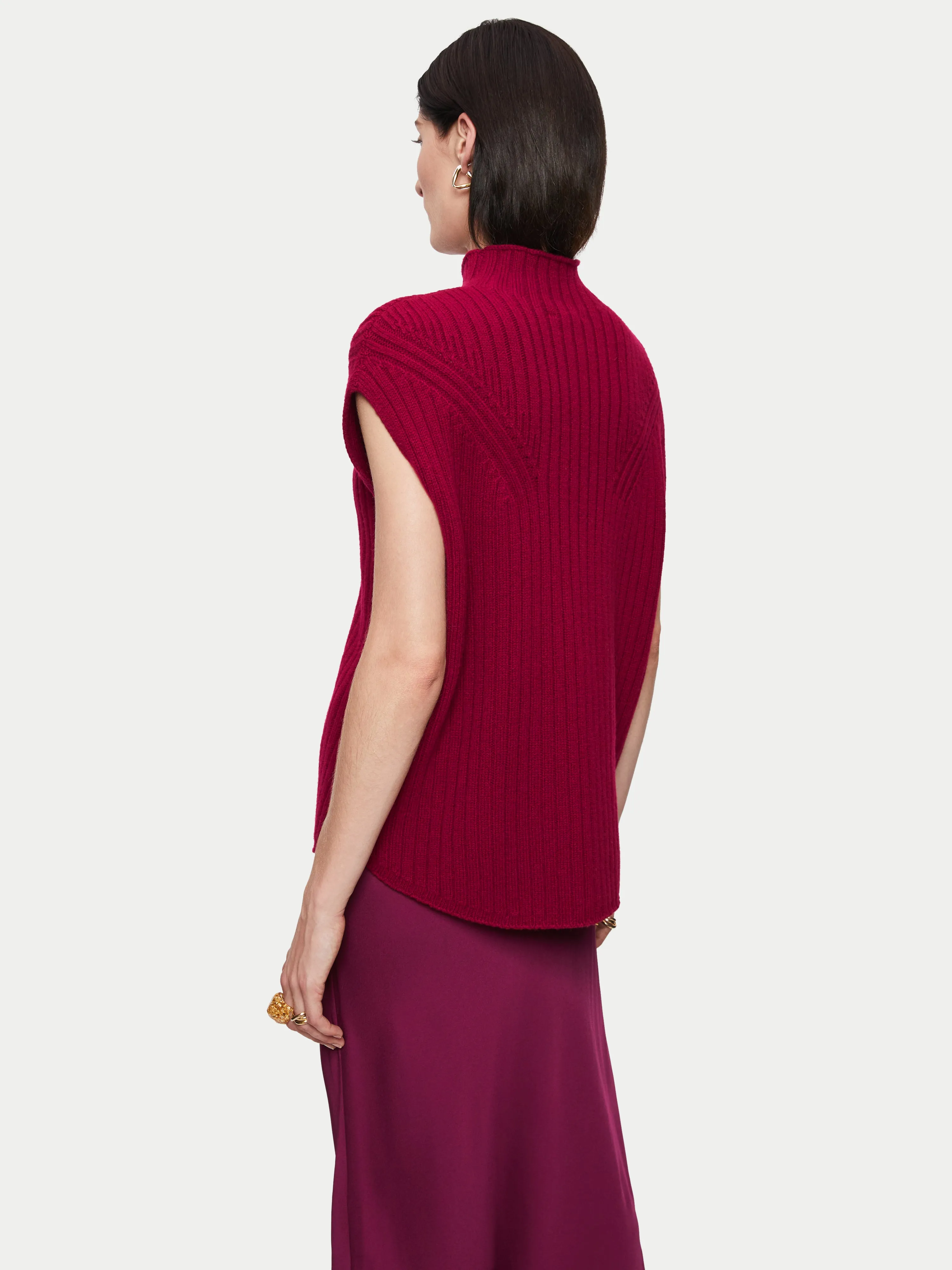 Soft Wool Rib Vest | Red sold by Jigsaw product image thumbnail 5