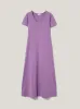 Stitched Short Sleeve Dress | Purple sold by Jigsaw