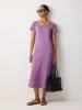 Stitched Short Sleeve Dress | Purple sold by Jigsaw