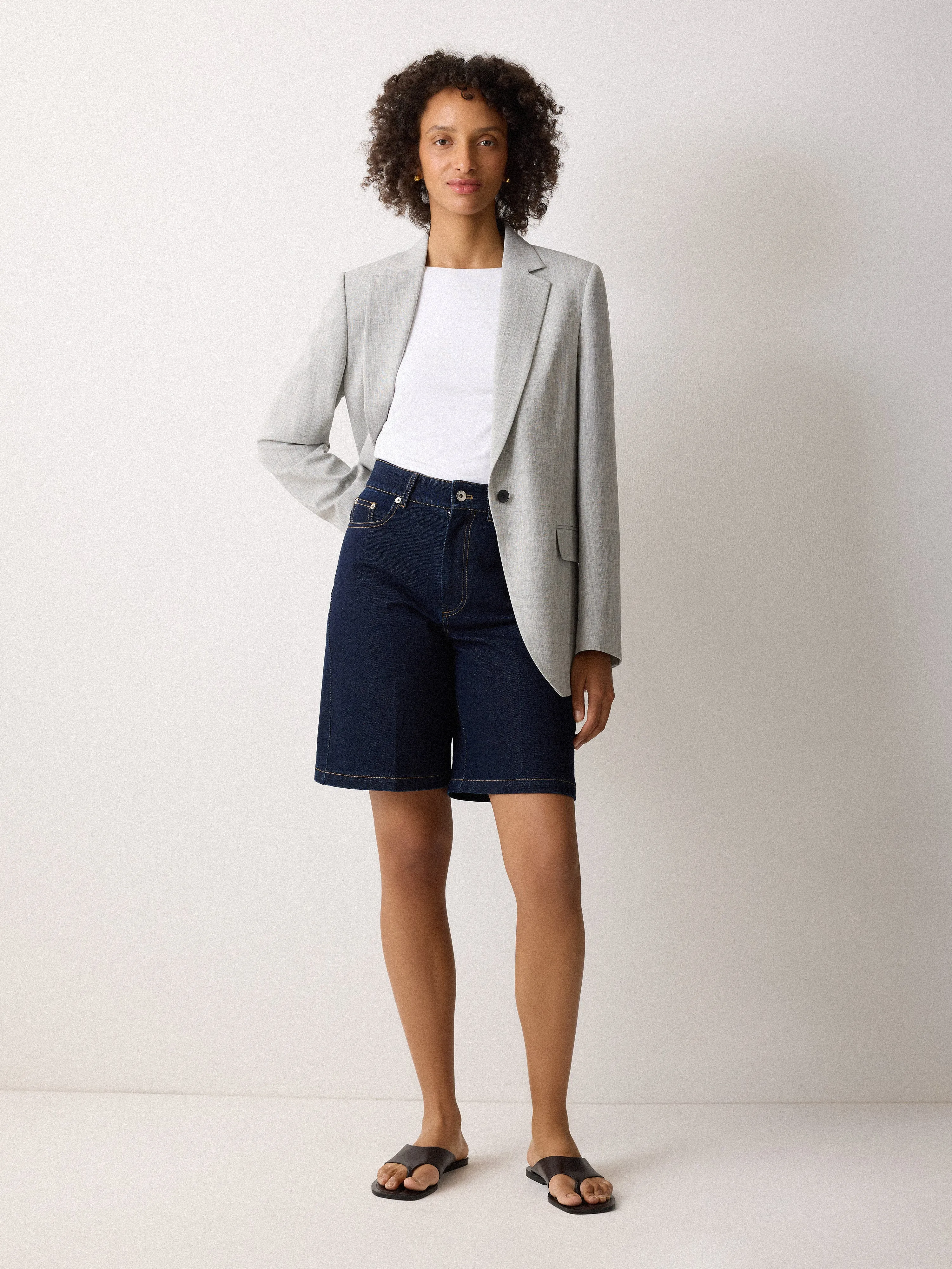 Straight Neck Vest | White sold by Jigsaw product image thumbnail 3