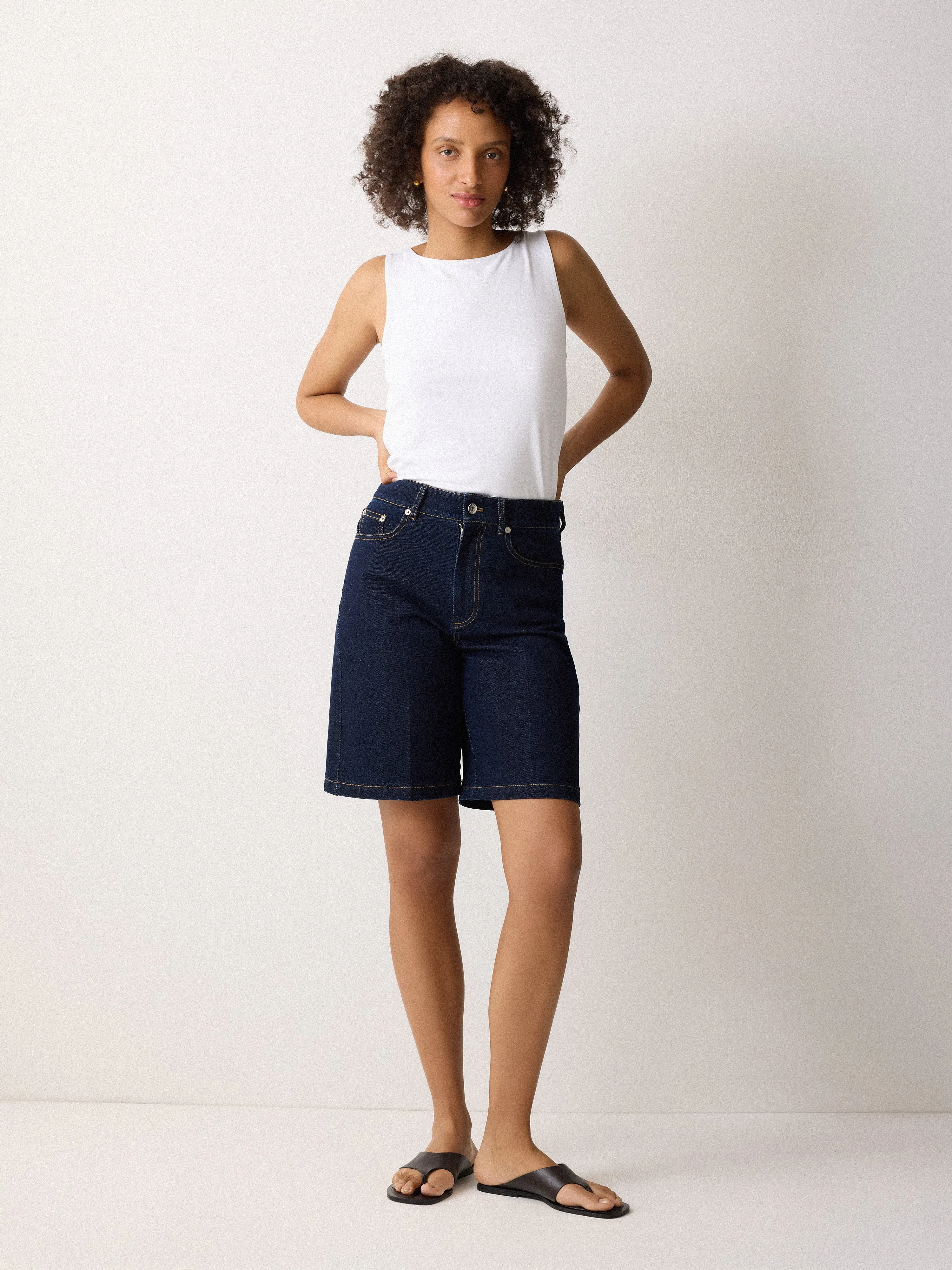 Straight Neck Vest | White sold by Jigsaw product image thumbnail 2