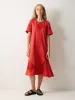 Embroidered Midi Tshirt Dress | Red sold by Jigsaw