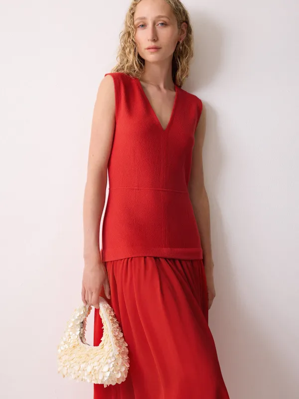 Mixed Media Jersey Dress | Red sold by Jigsaw