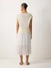 Linen Mixed Media Dress | Neutral sold by Jigsaw