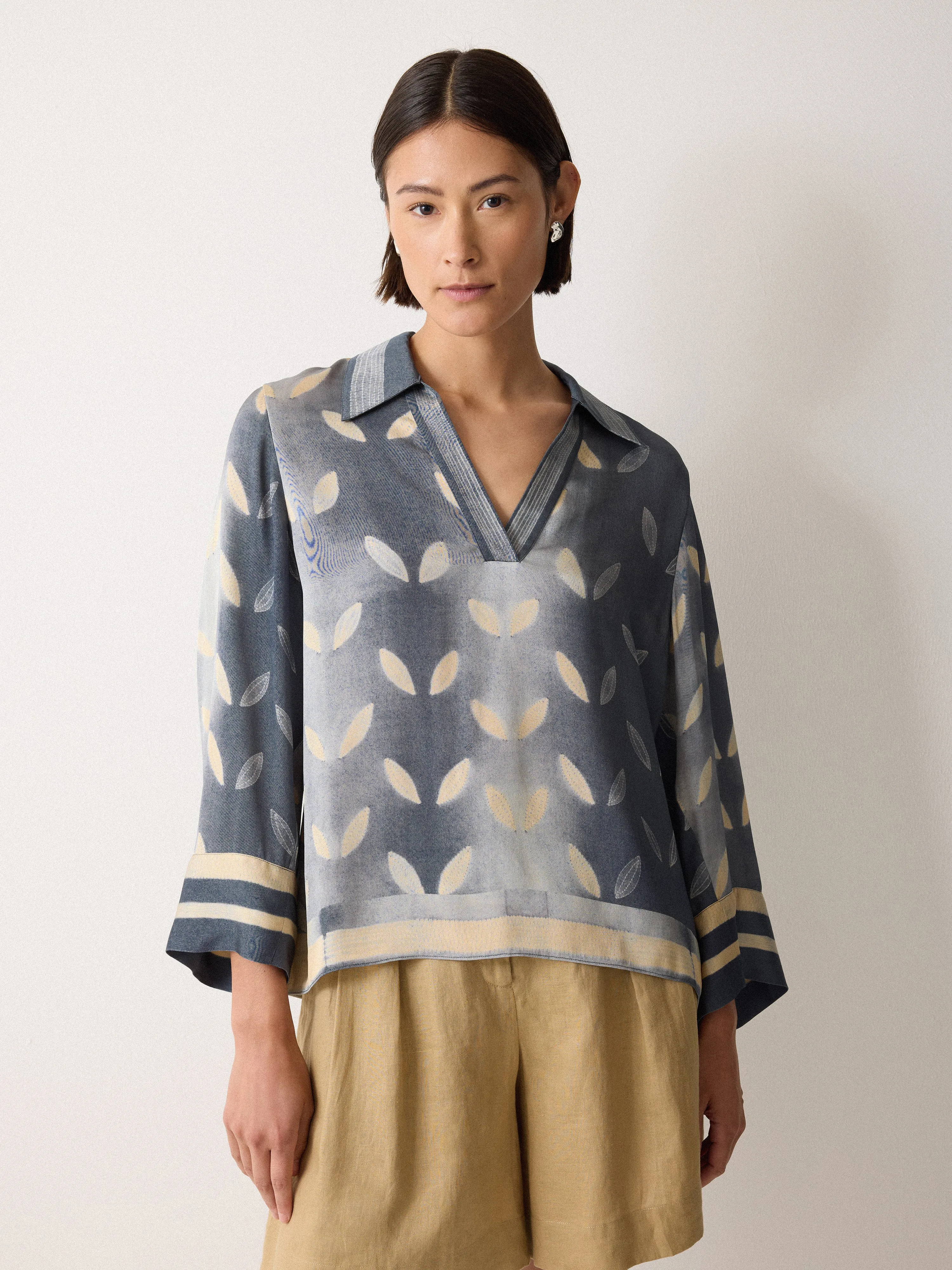 Modern Shibori Top | Blue sold by Jigsaw product image thumbnail 3