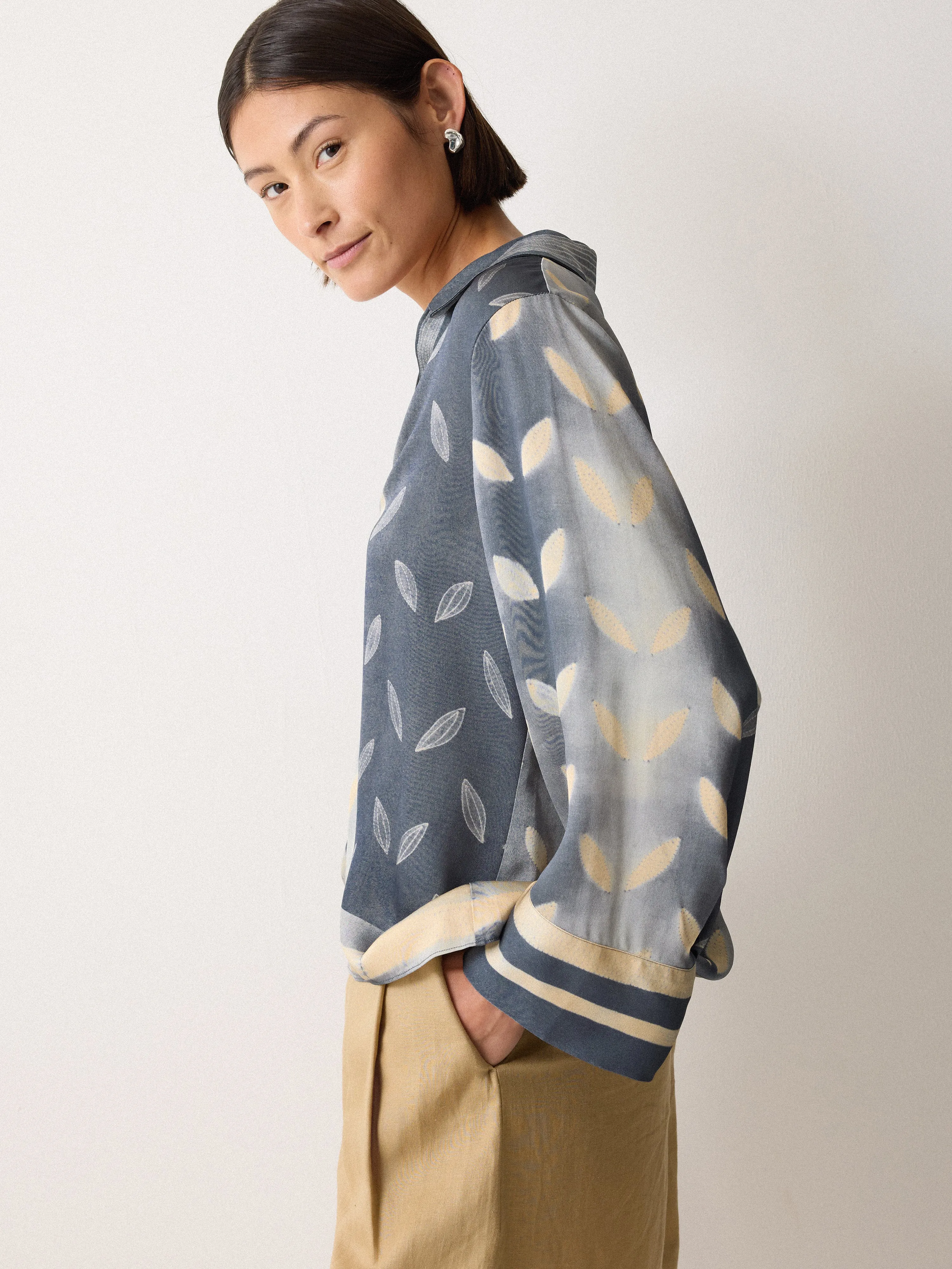 Modern Shibori Top | Blue sold by Jigsaw