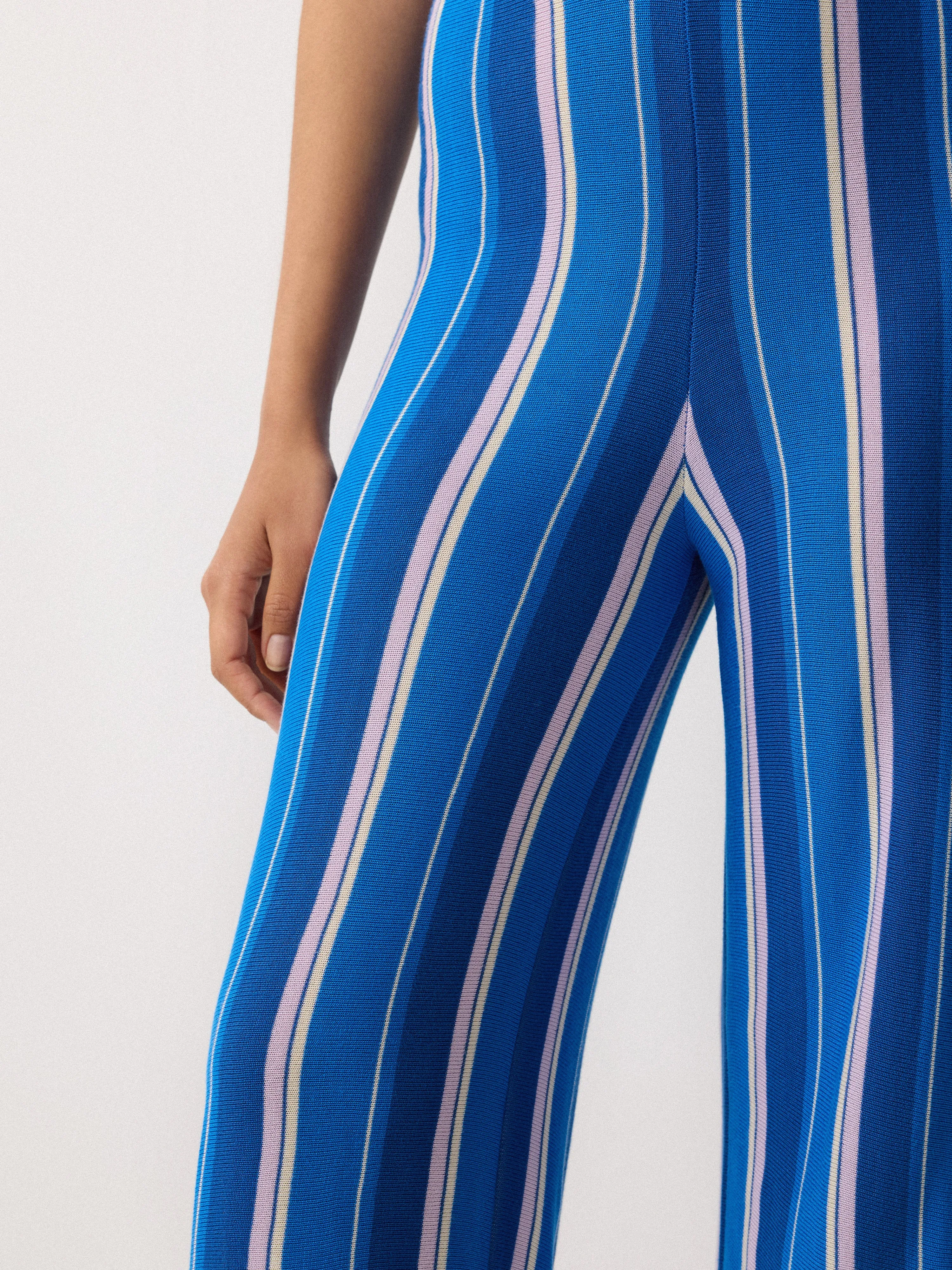 Stripe Knitted Trouser | Blue sold by Jigsaw product image thumbnail 2
