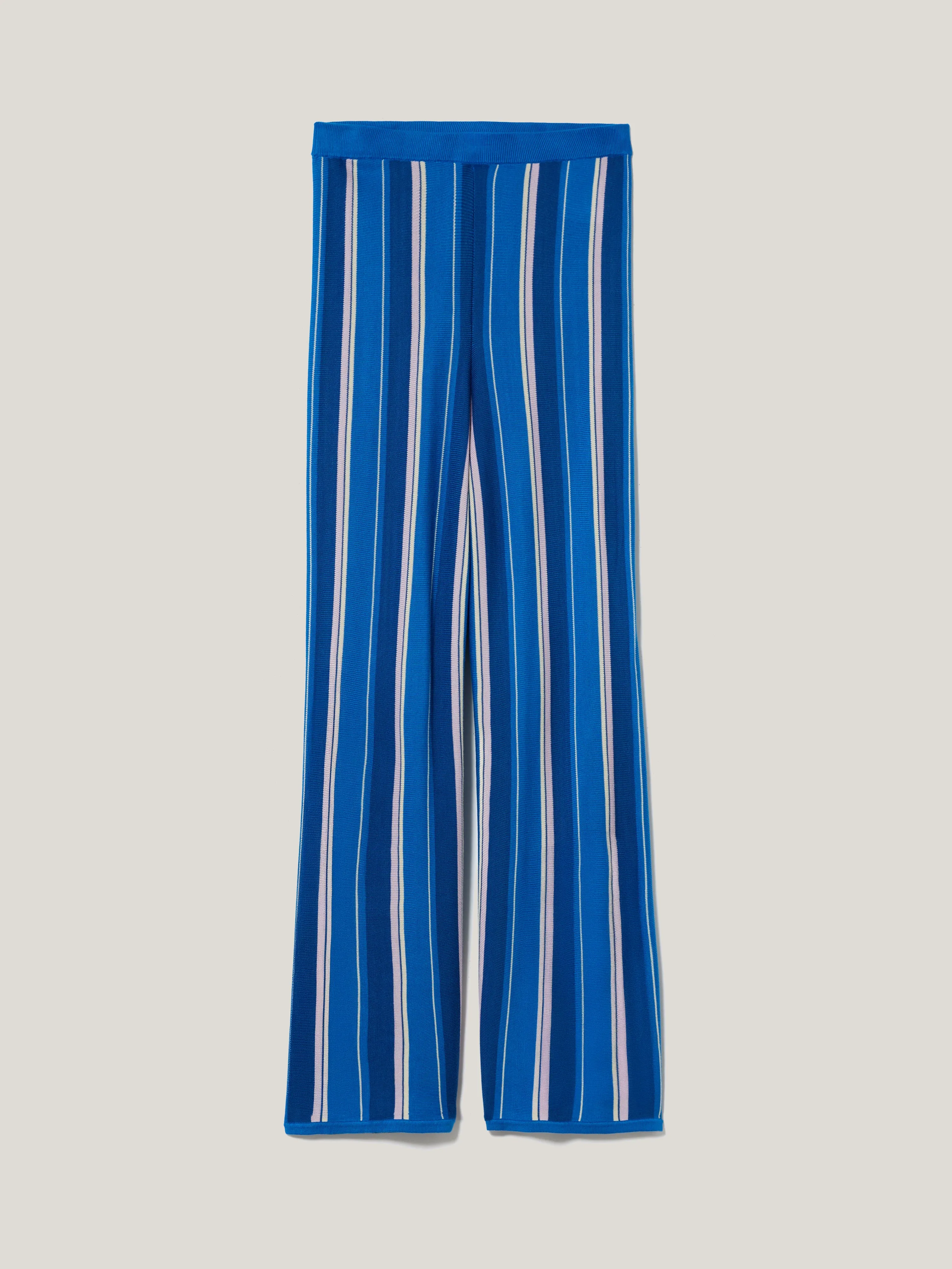 Stripe Knitted Trouser | Blue sold by Jigsaw product image thumbnail 5