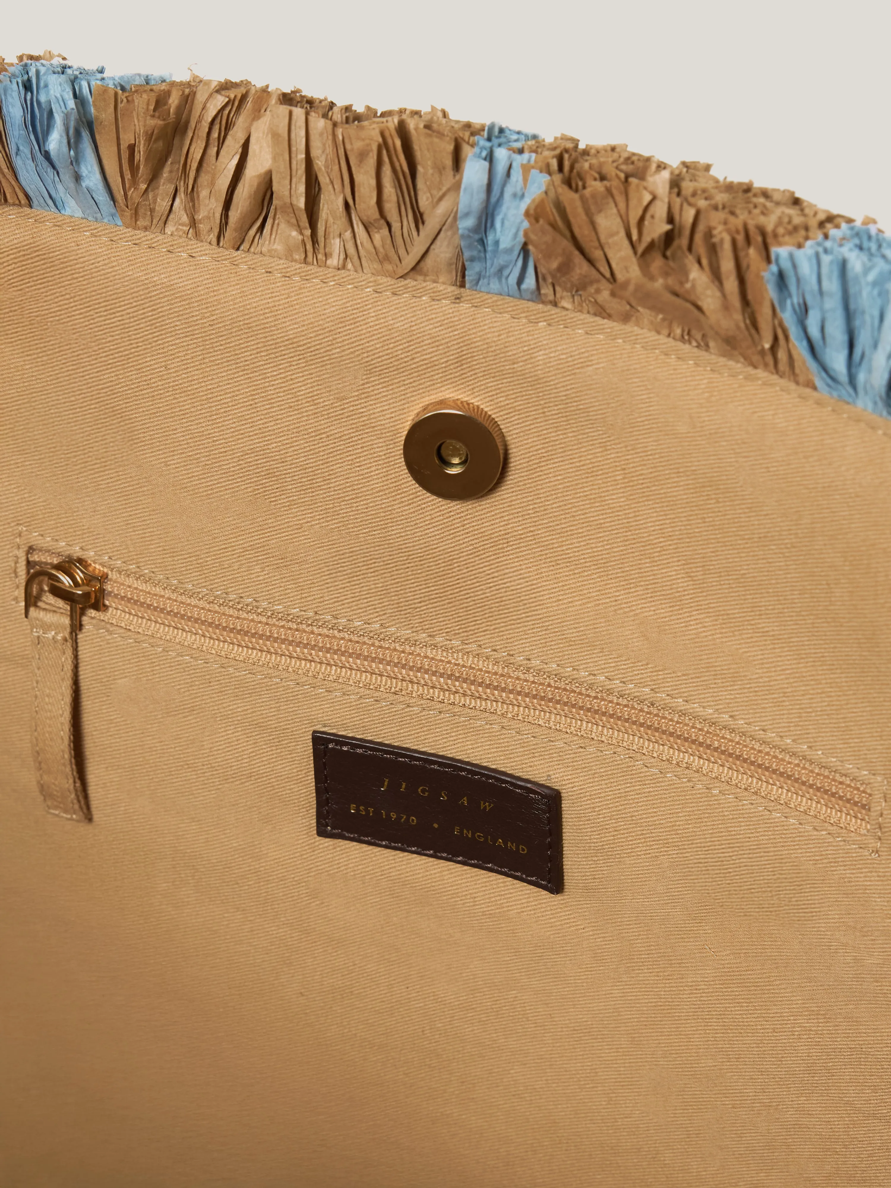 Striped Straw Tote | Multi sold by Jigsaw product image thumbnail 5