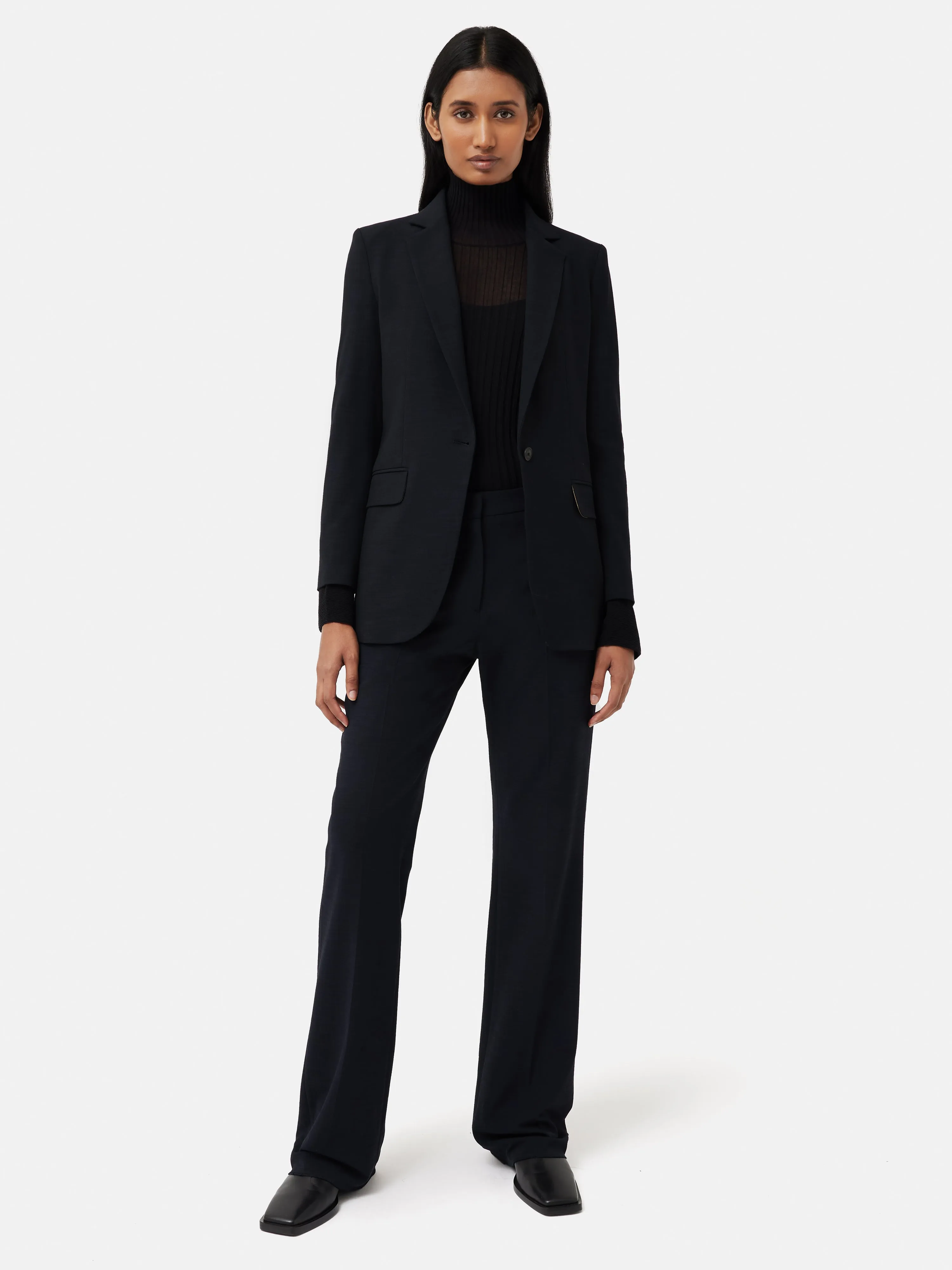 Crosshatch Knox Blazer | Navy sold by Jigsaw product image thumbnail 2