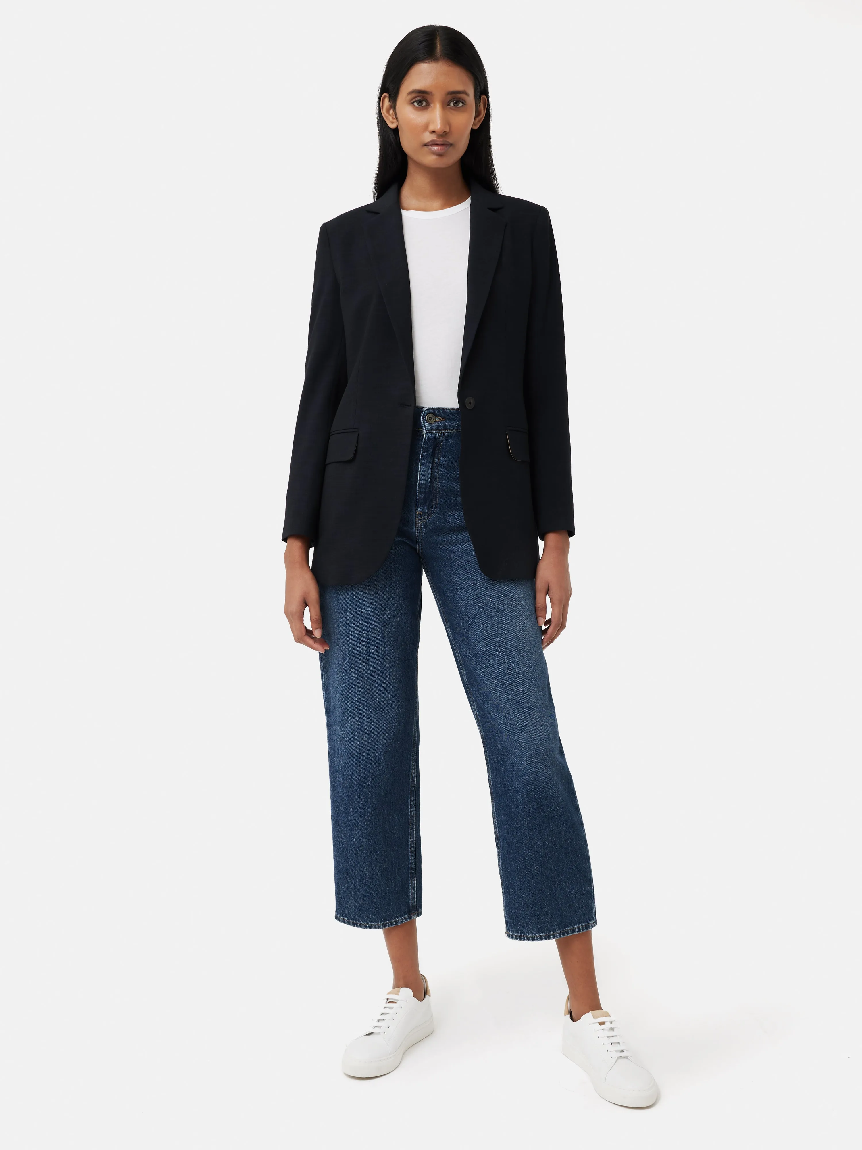 Crosshatch Knox Blazer | Navy sold by Jigsaw product image thumbnail 4