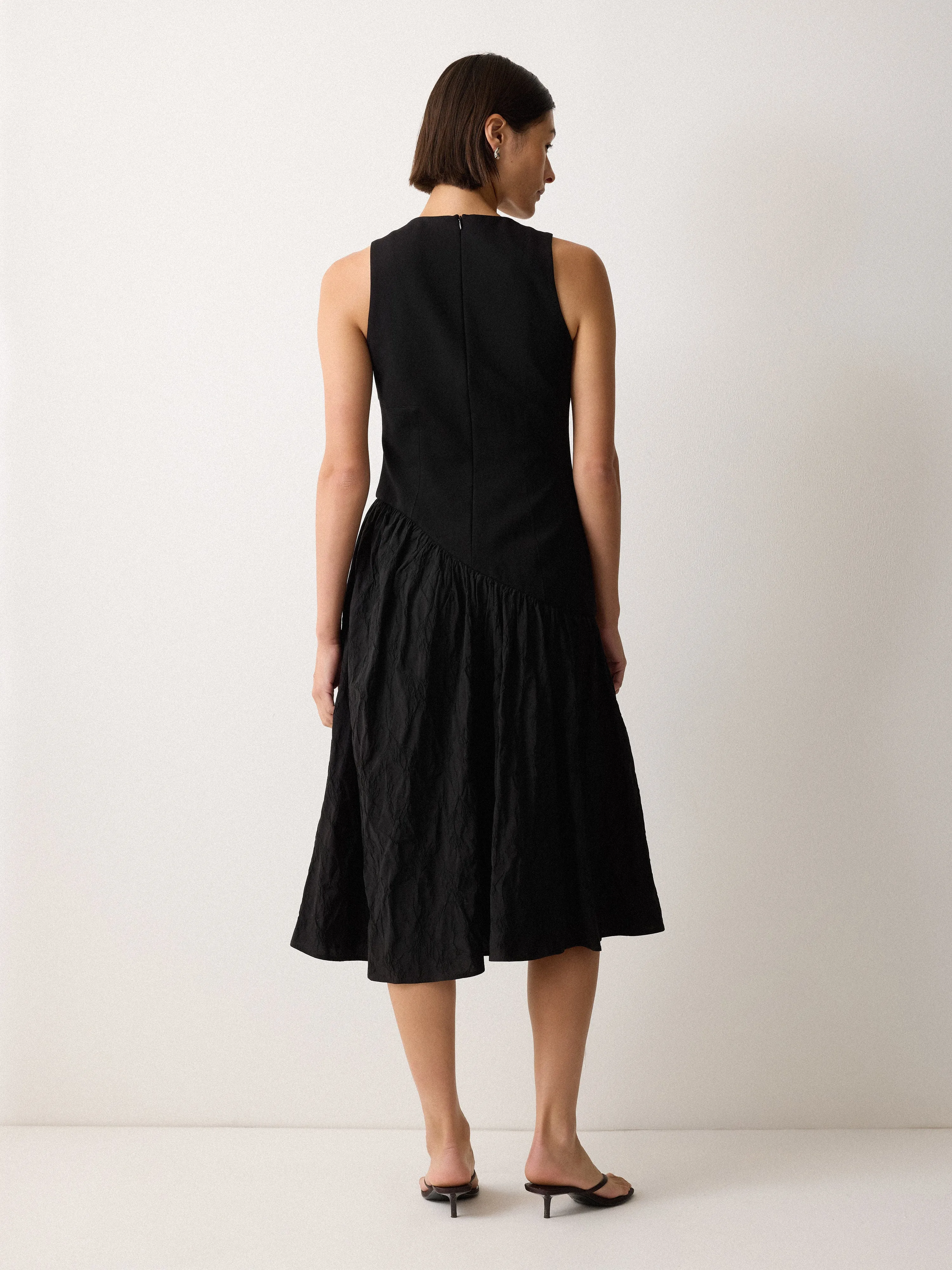 Scuba Cotton Textured Dress | Black sold by Jigsaw product image thumbnail 4
