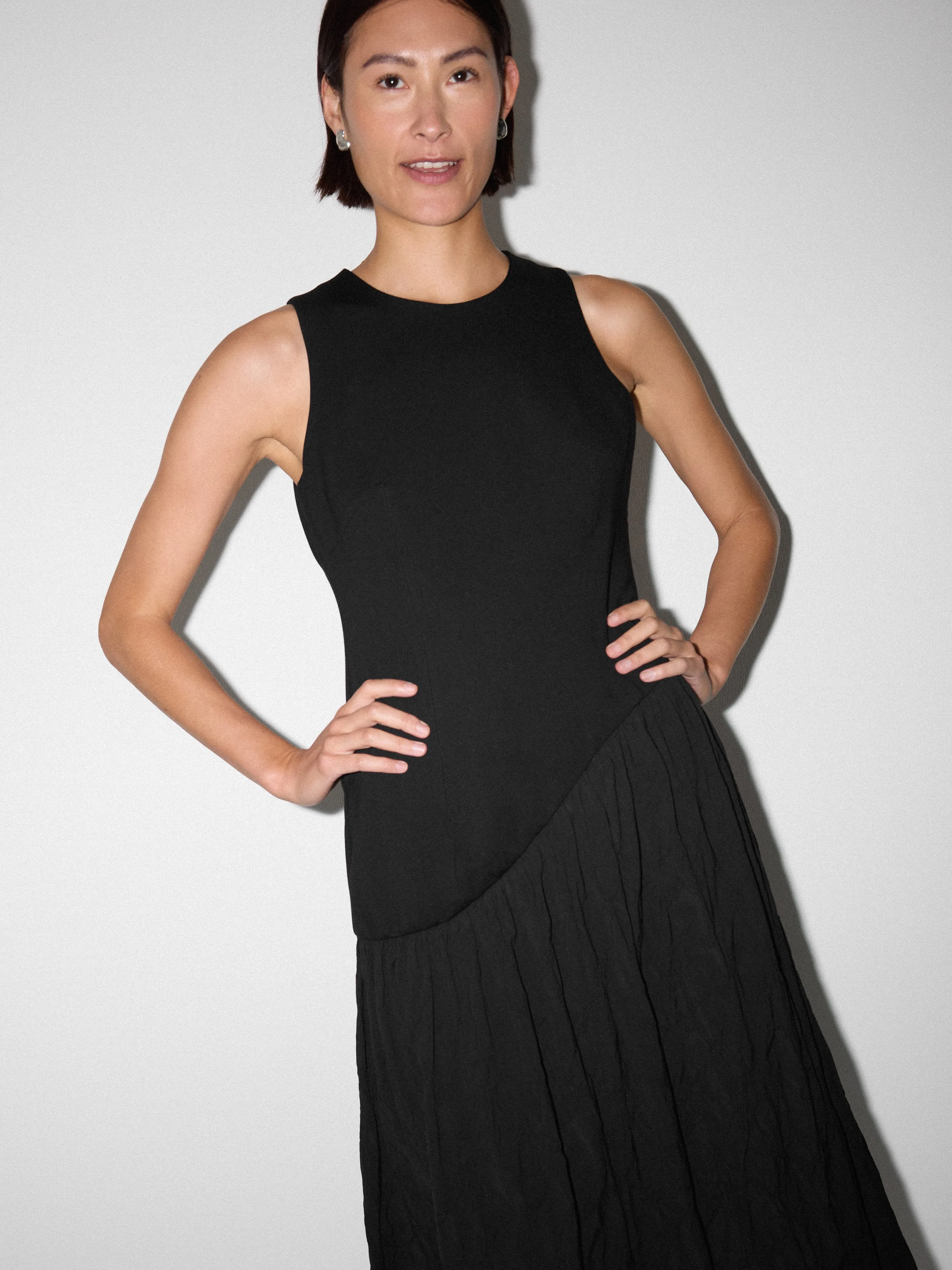 Scuba Cotton Textured Dress | Black sold by Jigsaw product image thumbnail 2