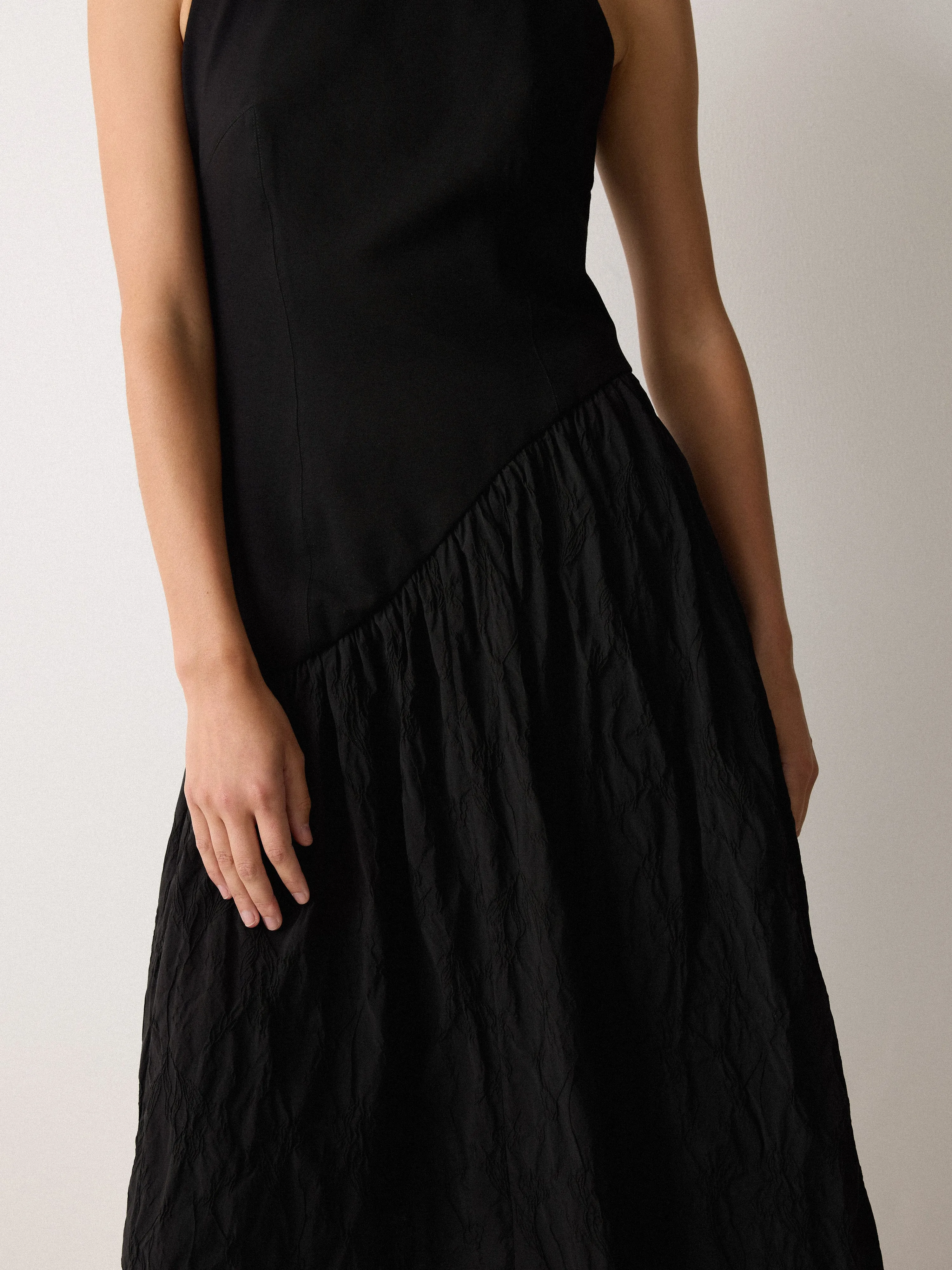 Scuba Cotton Textured Dress | Black sold by Jigsaw product image thumbnail 3