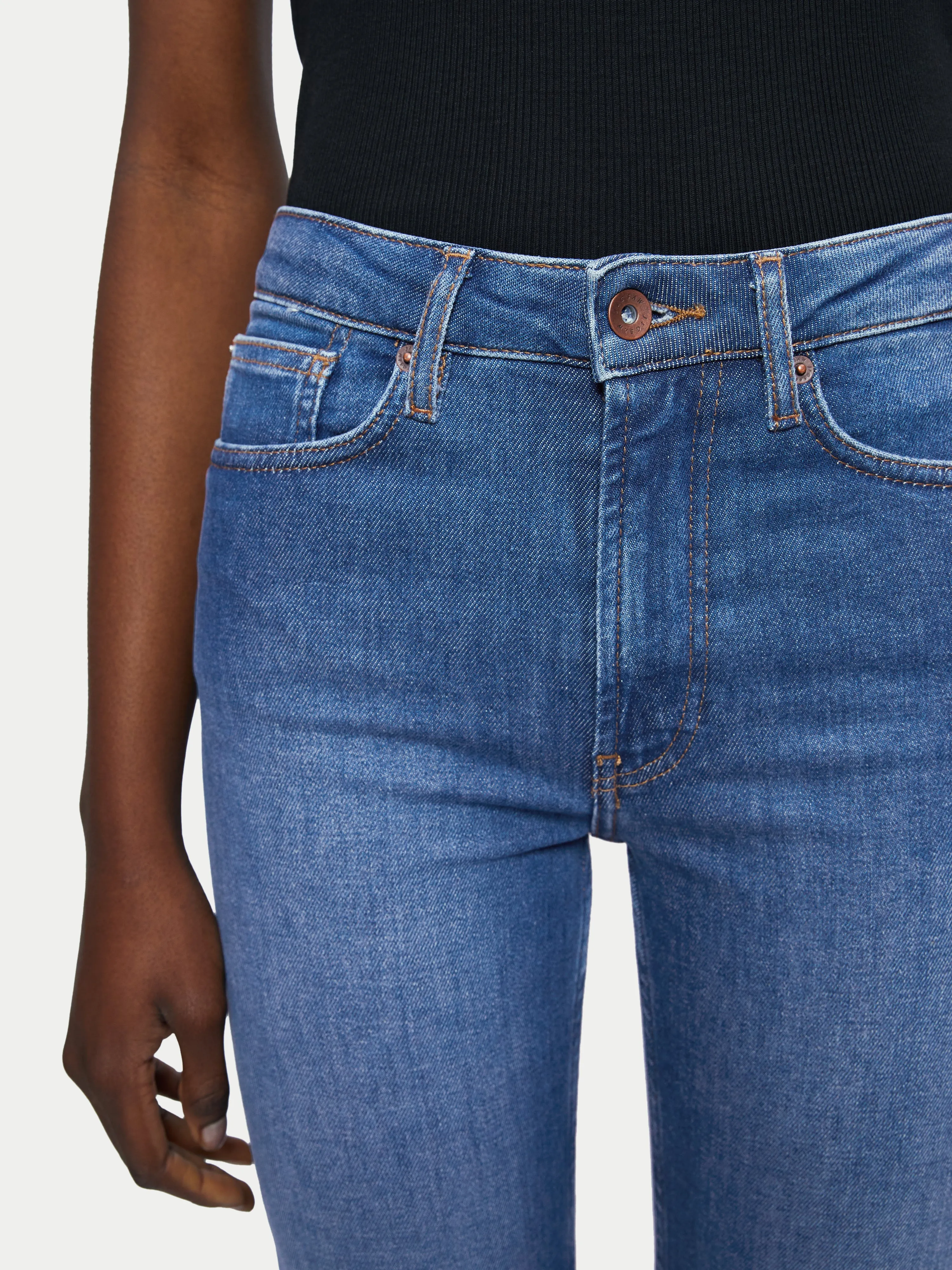Lea Straight Leg Crop Jean | Light Mid Blue sold by Jigsaw product image thumbnail 2