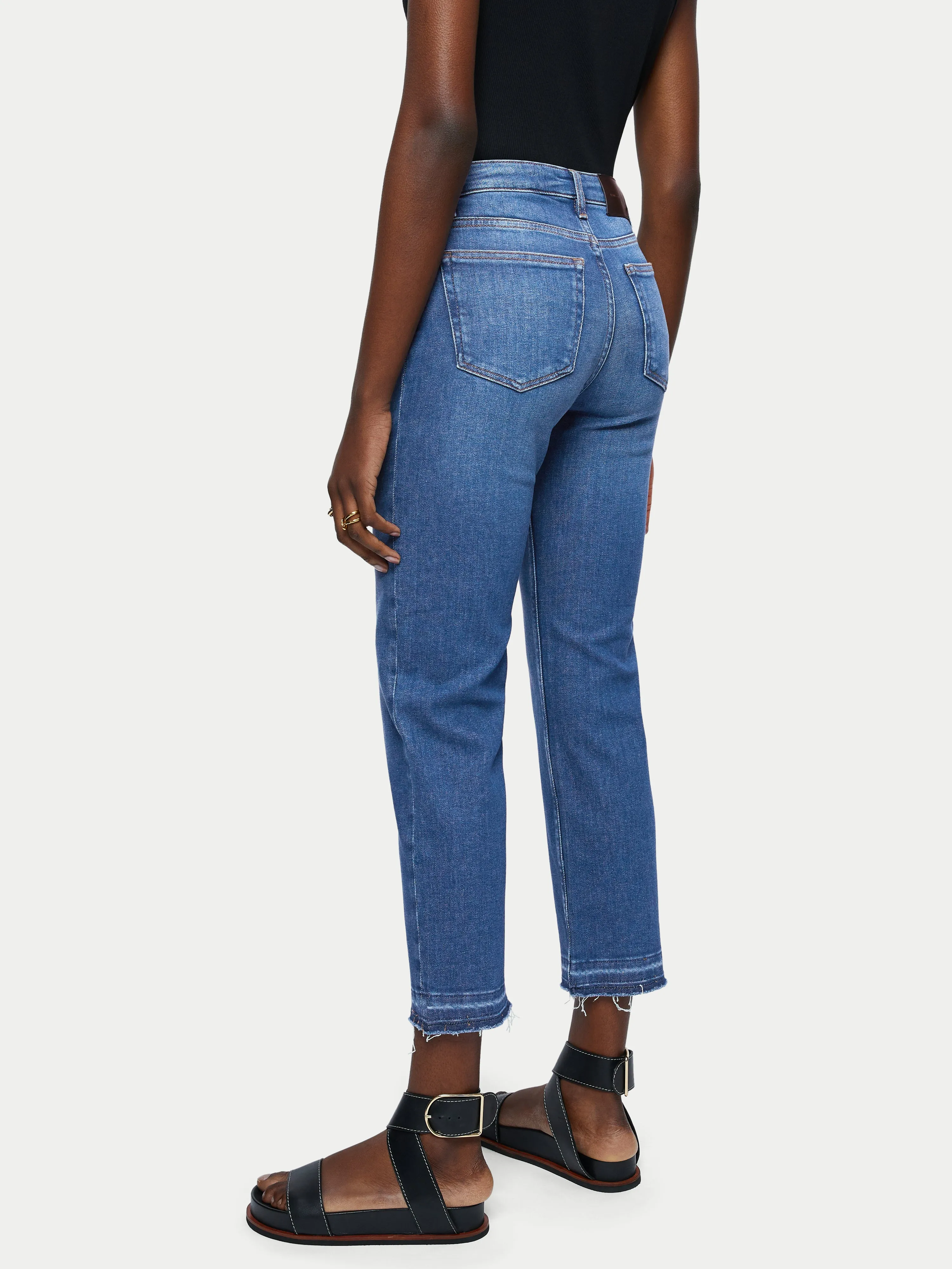 Lea Straight Leg Crop Jean | Light Mid Blue sold by Jigsaw product image thumbnail 5